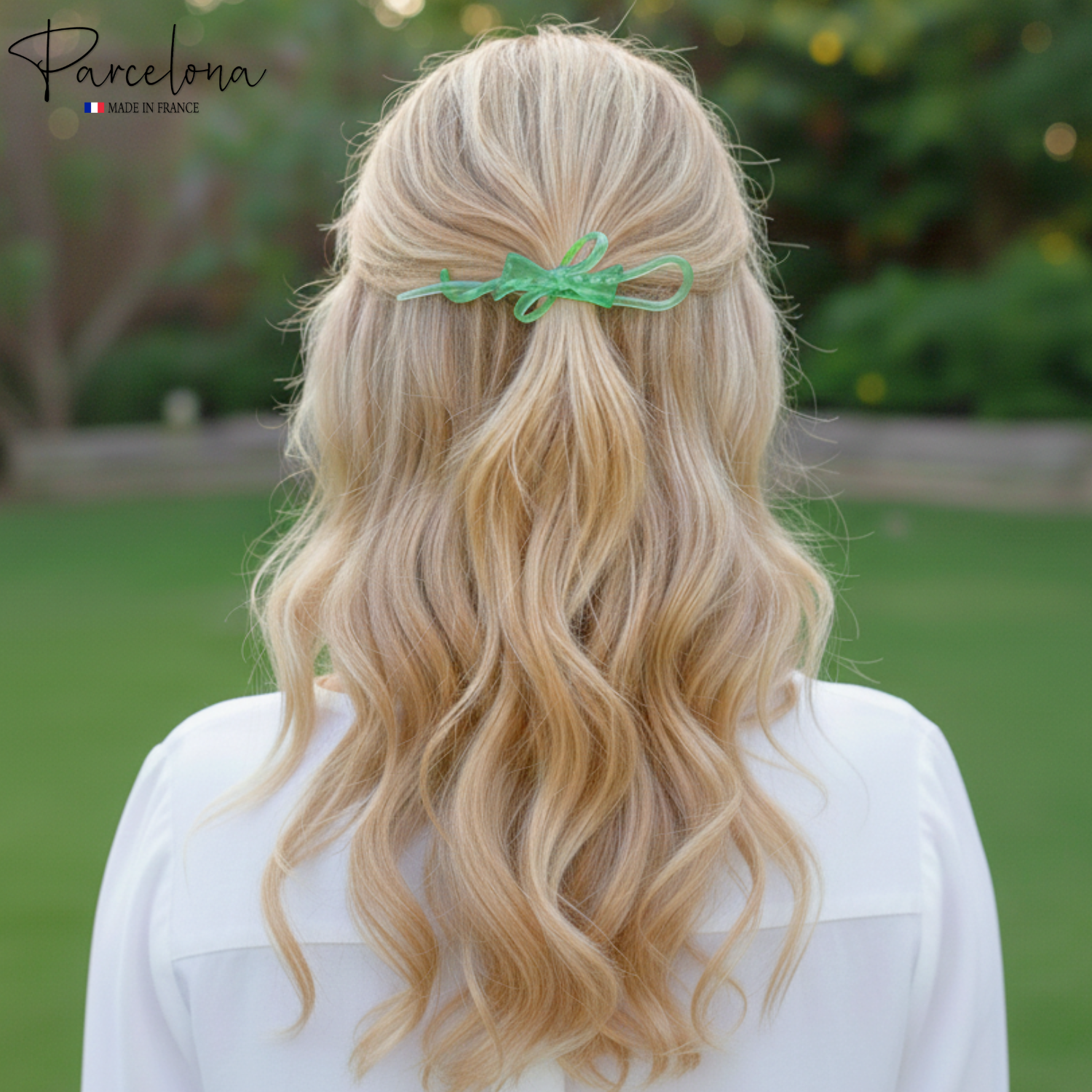 Parcelona French Large Twist N Clip Metal Free Bow Knot Hair Clip Accessories