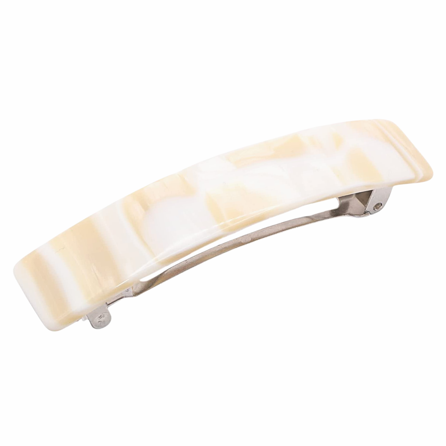 French Amie Oblong 3 1/2" Cellulose Handmade Automatic Hair Barrette for Women