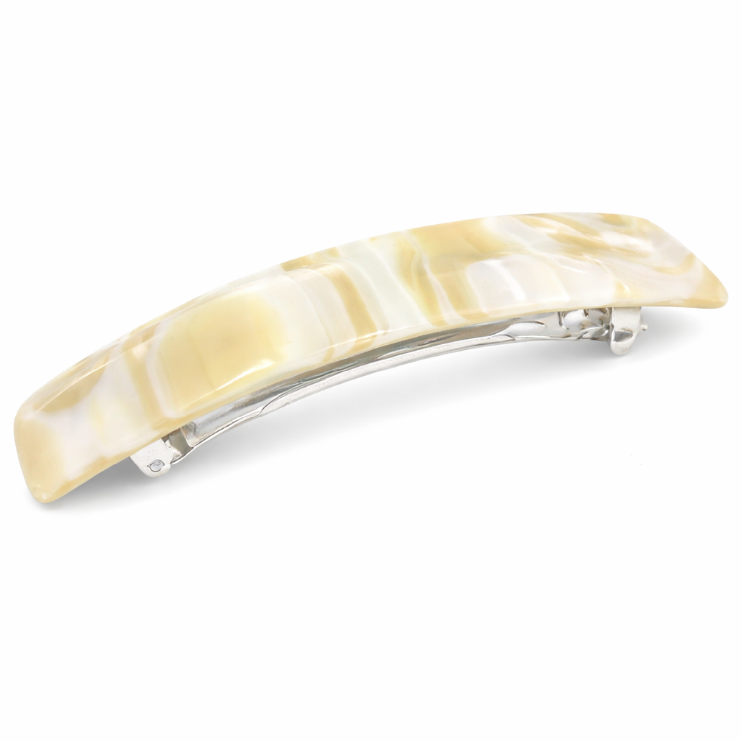 French Amie Long Rectangle Handmade Large Hair Barrette Clip for Women N Girls