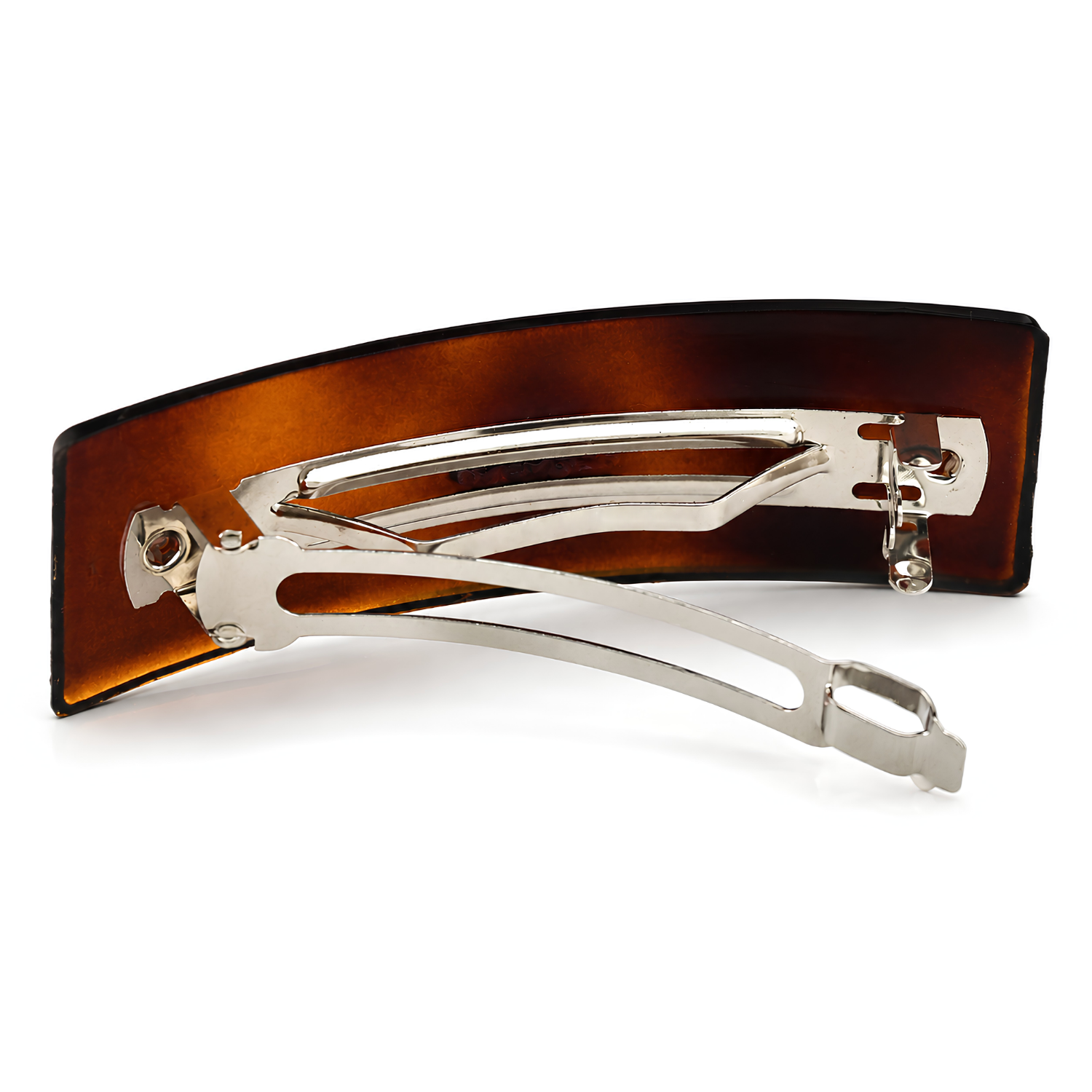 Parcelona French Rectangle Medium 3.5 Inch Tortoise Shell Hair Barrette