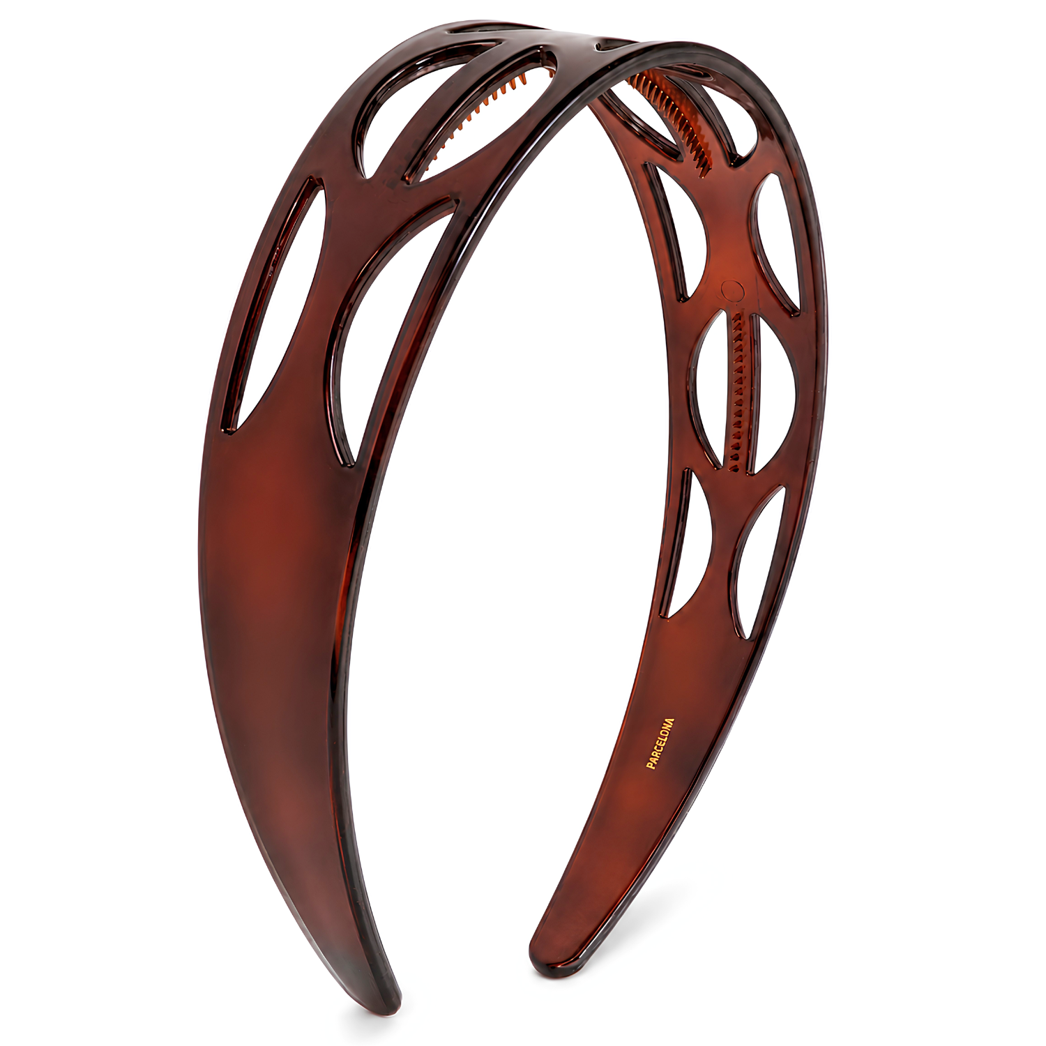 Parcelona French Ellipse Tortoise Shell Cellulose Acetate Headband for Women