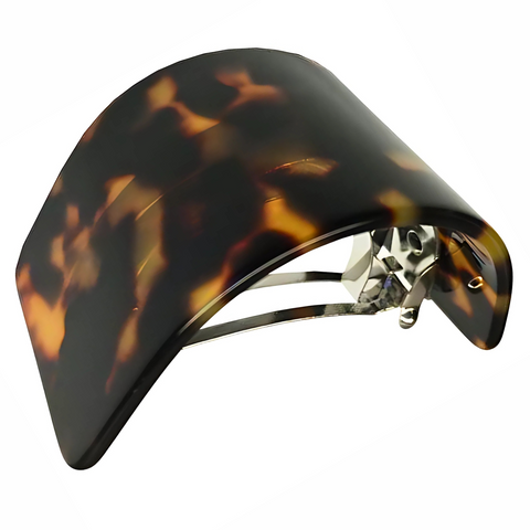 French Amie Half Circle 2 1/4" Medium Tokyo Curved Handmade Celluloid Hair Clip