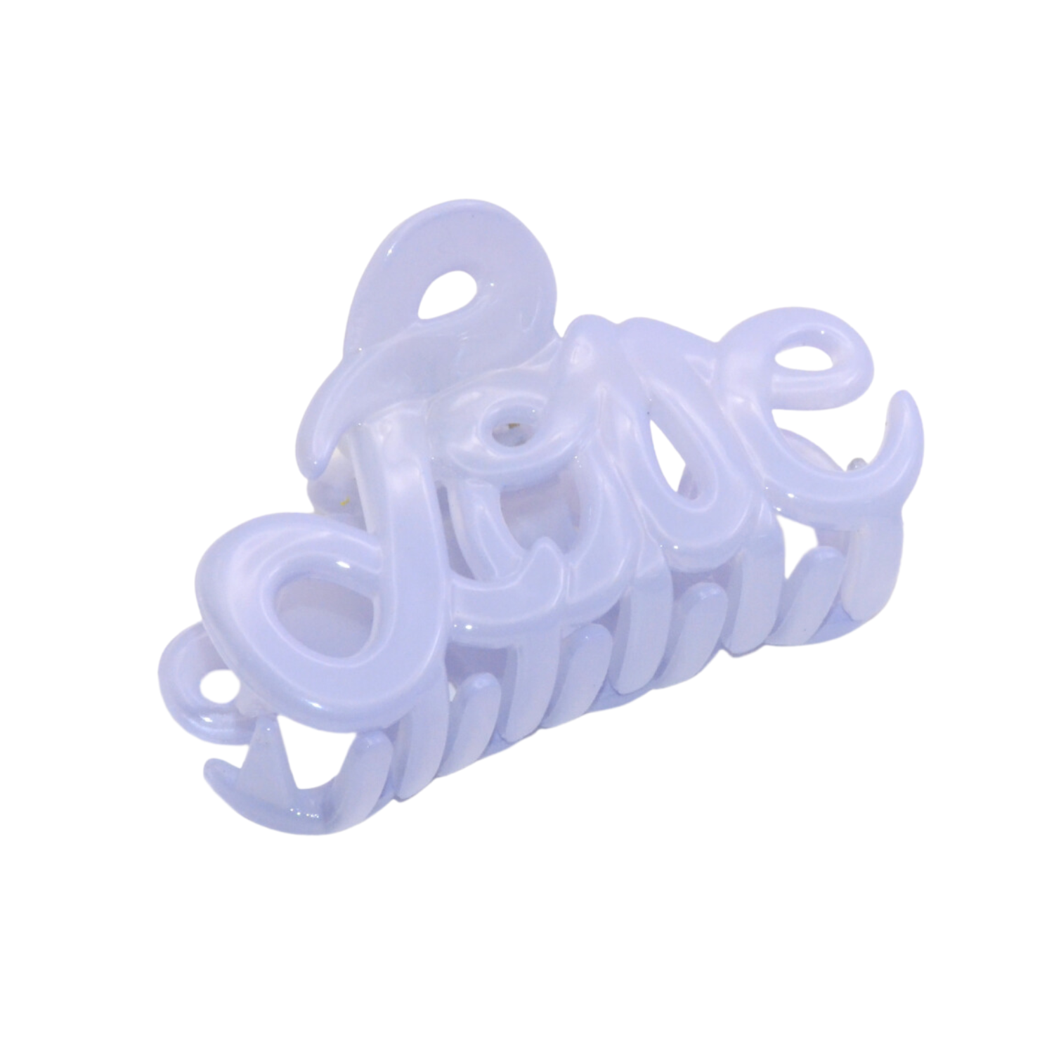 Parcelona French Love Small 2" Cellulose Acetate Hair Claws for Women and Girls