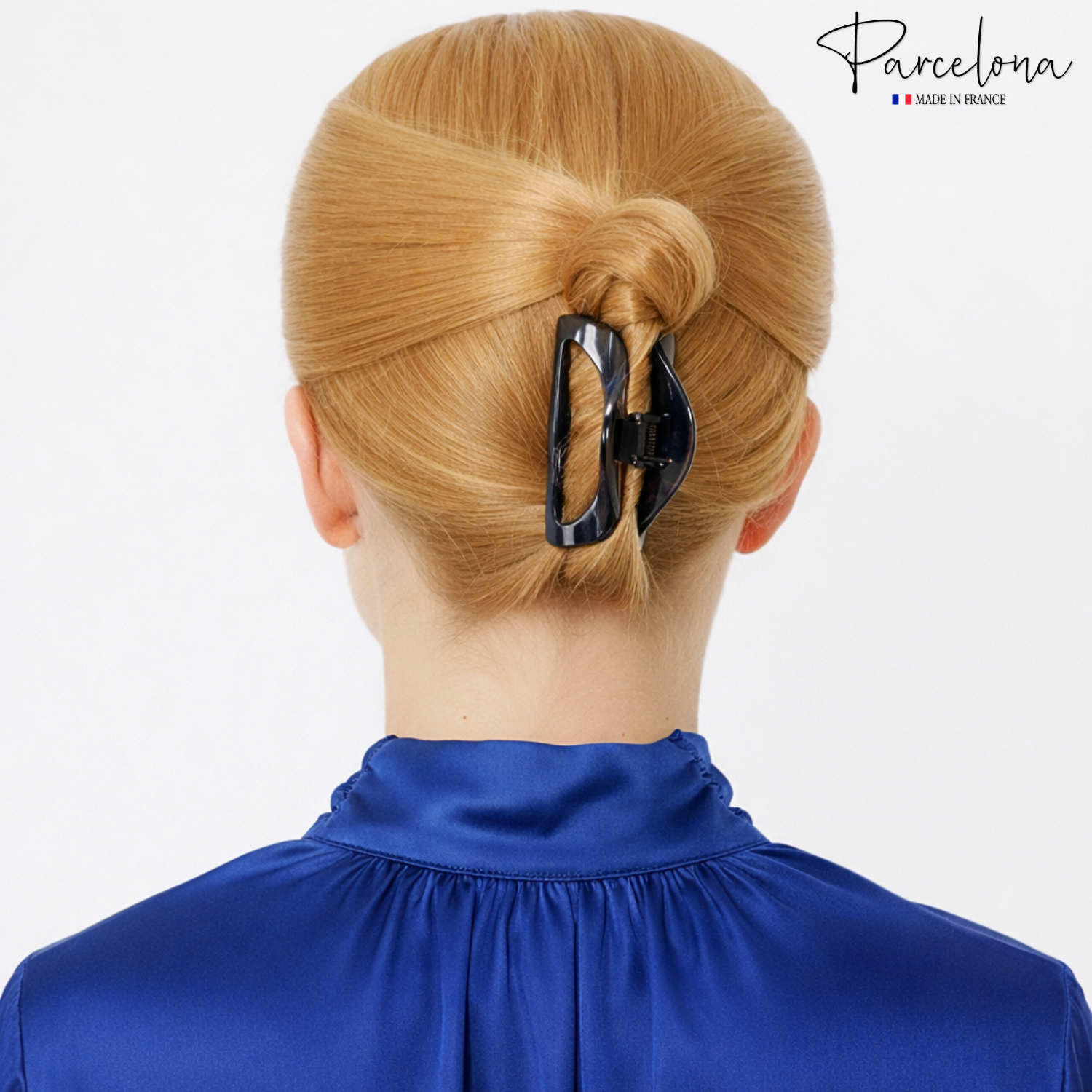Parcelona French Vrille 2 3/4" Small Shell Jaw Hair Claw Clip for Women