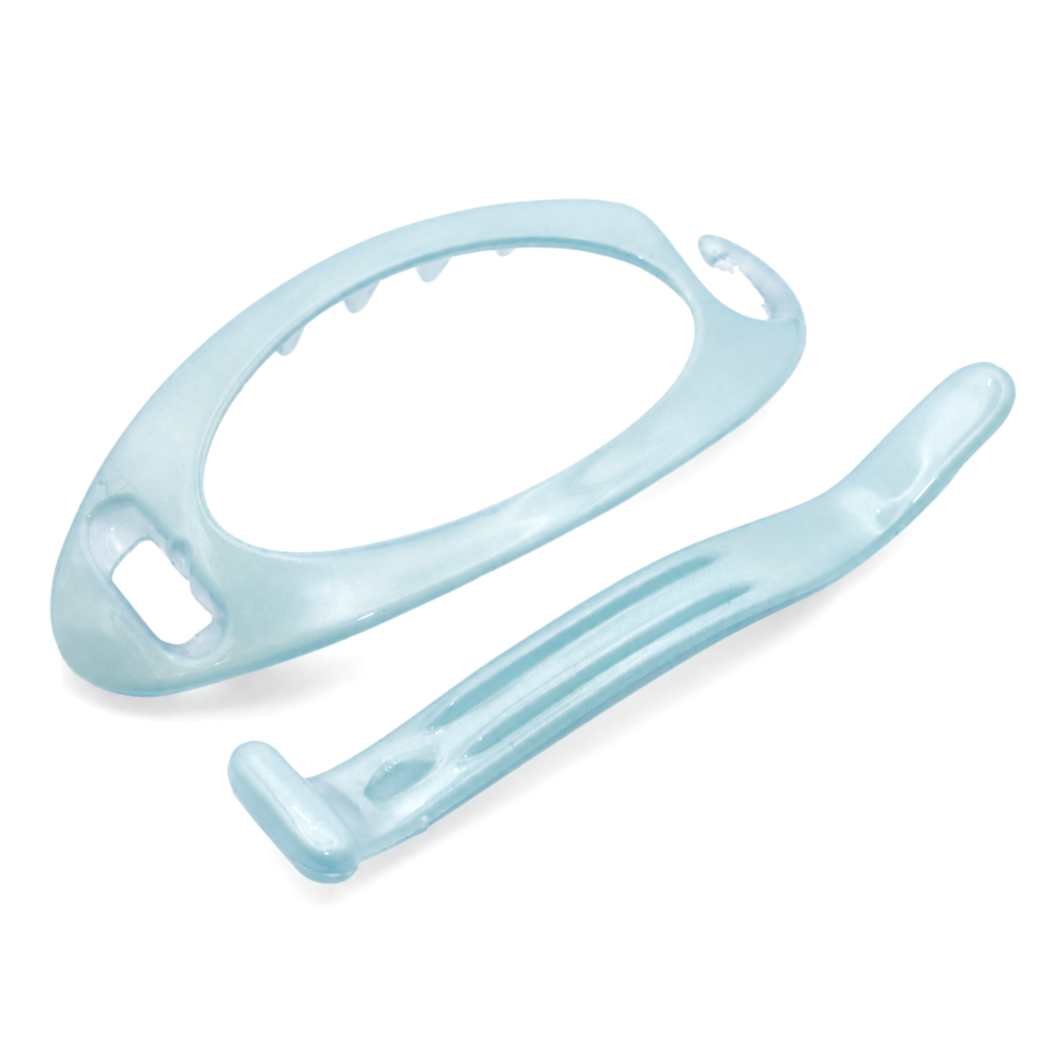 Parcelona French Plain Oval Small Cellulose Metal Free Hair Barrette for Women
