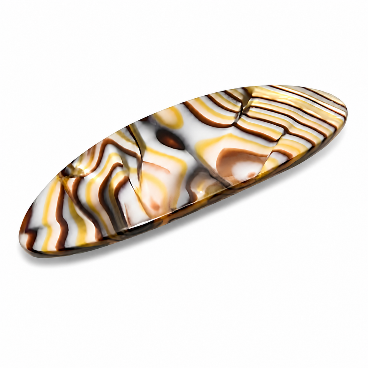 French Amie Oval Mini 2.5" Cellulose Acetate Hair Barrette Clip Women