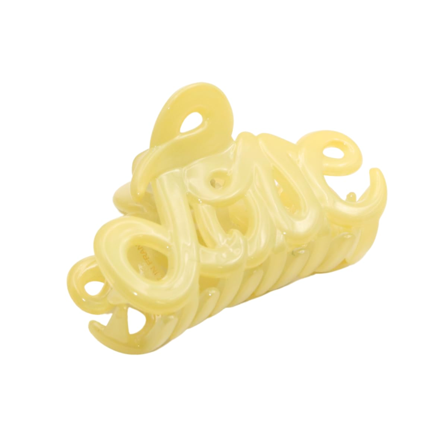 Parcelona French Love Small 2" Cellulose Acetate Hair Claws for Women and Girls