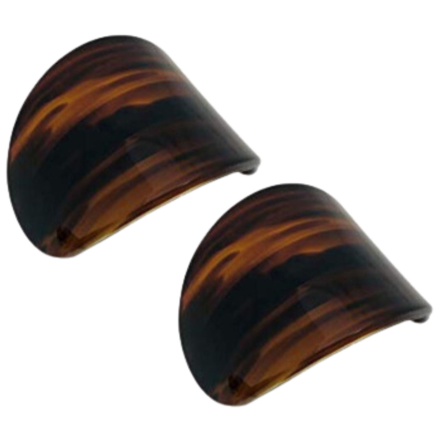 Parcelona French Curved Wide Adjustable Cellulose Hair Barrettes for Women