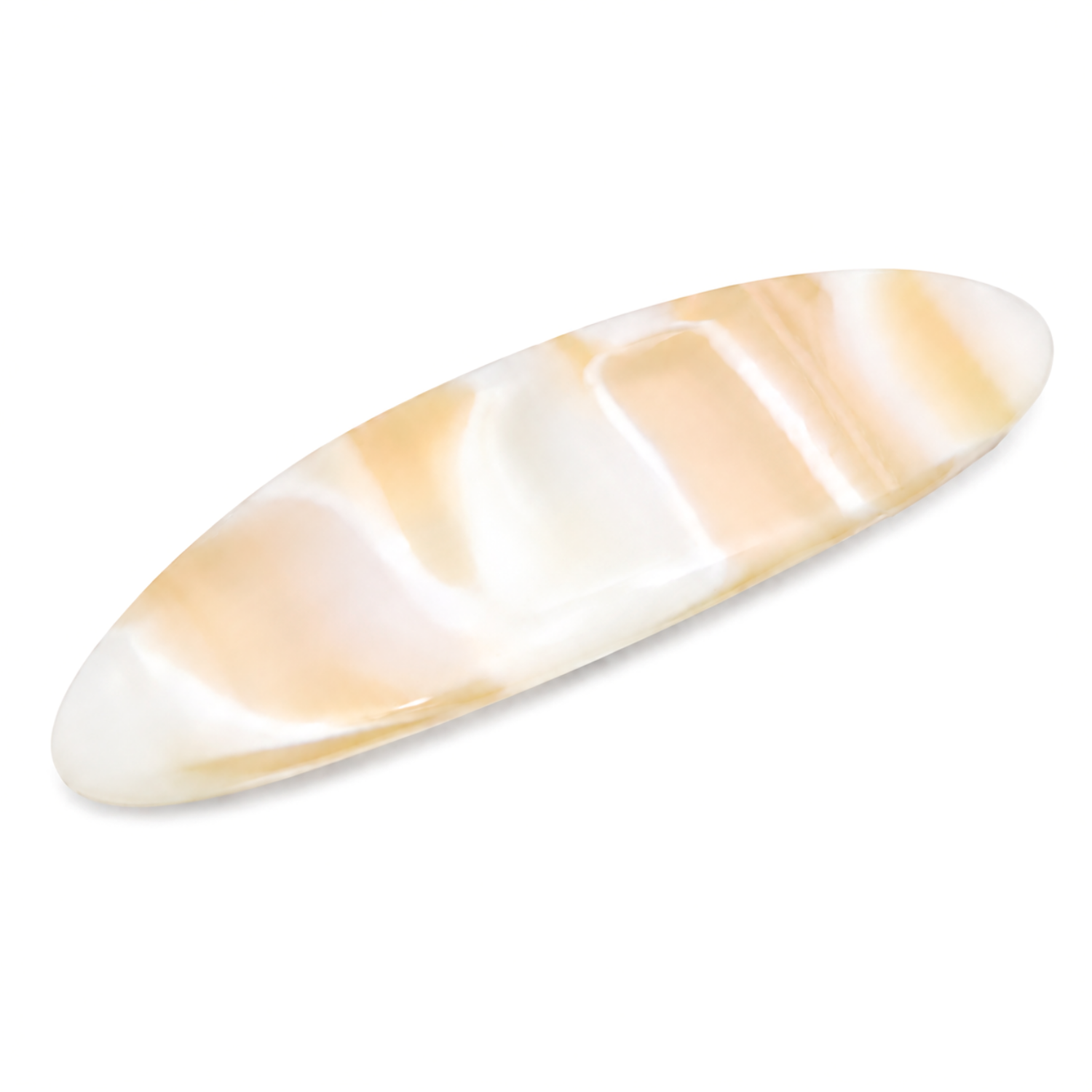 French Amie Oval Mini 2.5" Cellulose Acetate Hair Barrette Clip Women