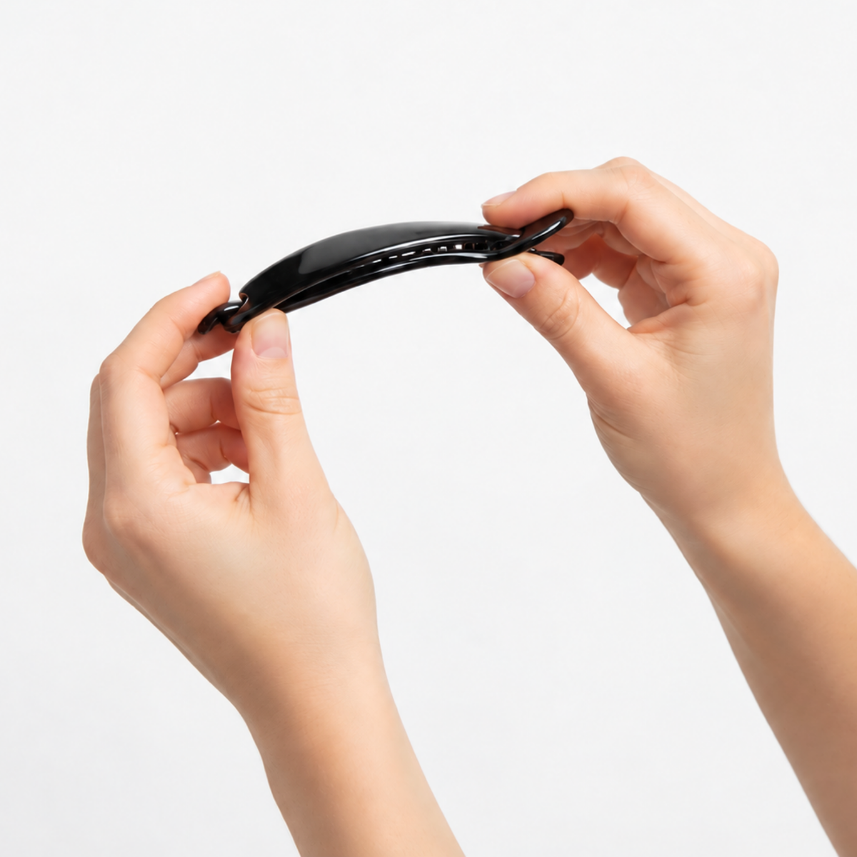 Parcelona Tortoise Shell Banana Hair Clip – Curved Ponytail Holder for Women’s