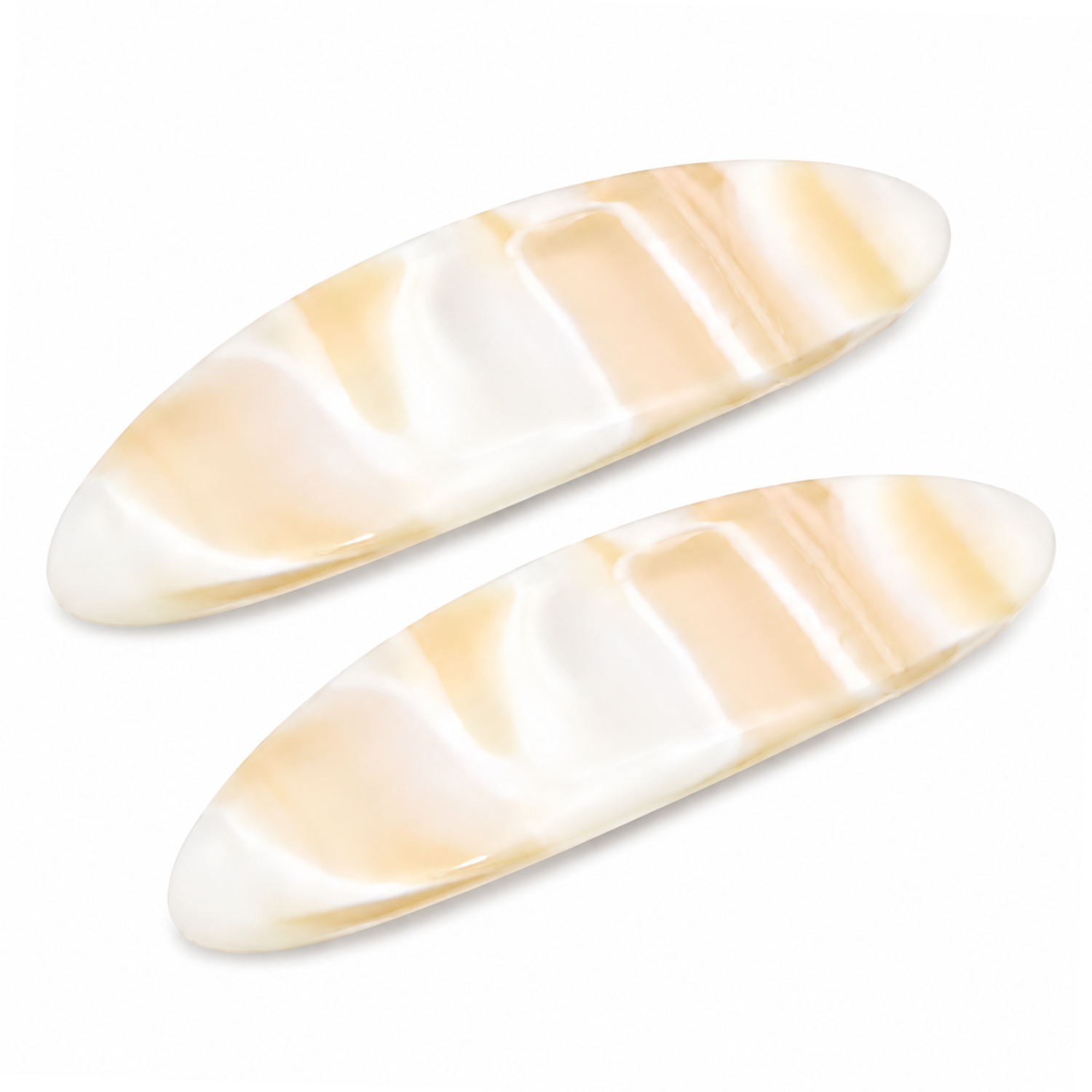 French Amie Oval Mini 2.5" Cellulose Acetate Hair Barrette Clip Women