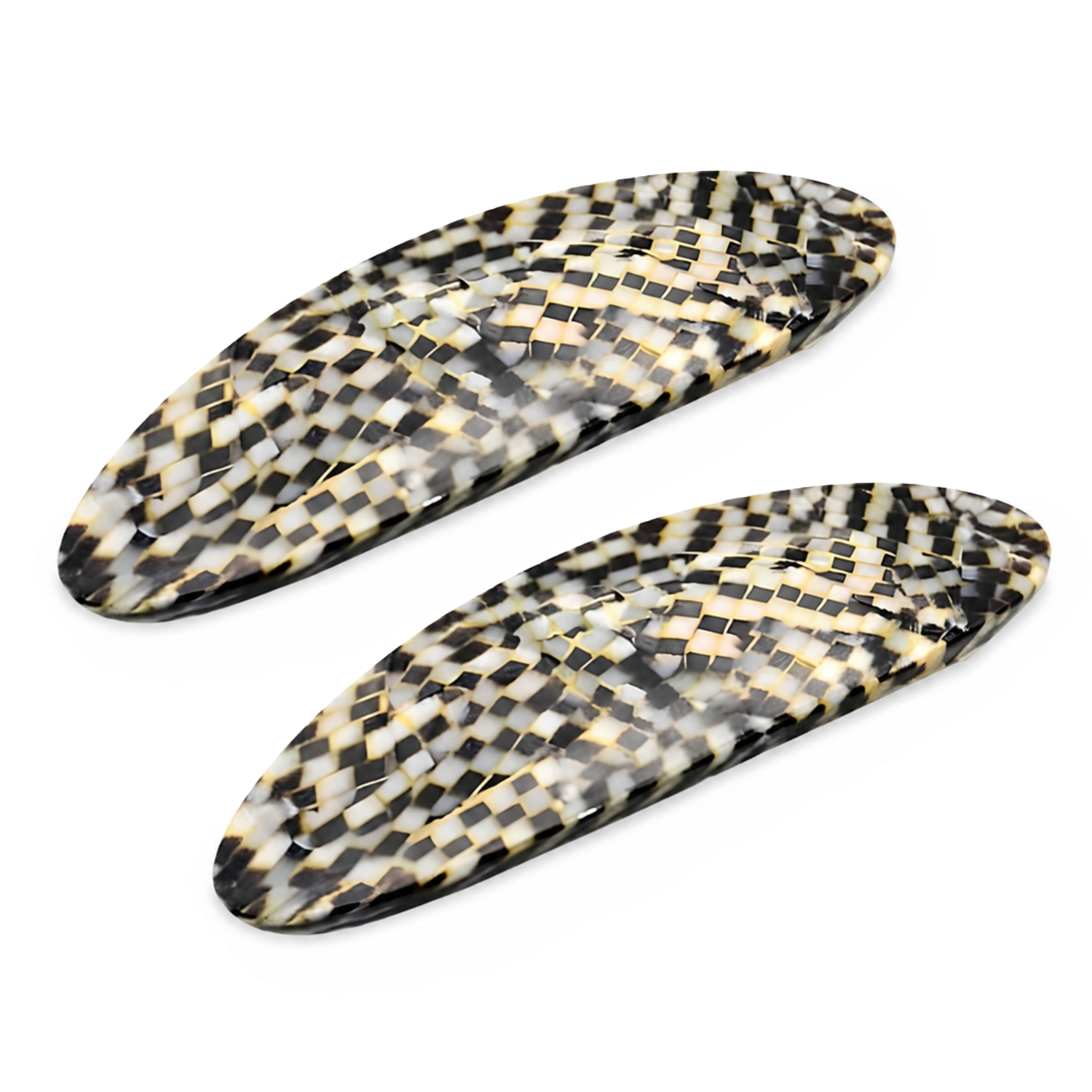 French Amie Oval Mini 2.5" Cellulose Acetate Hair Barrette Clip Women