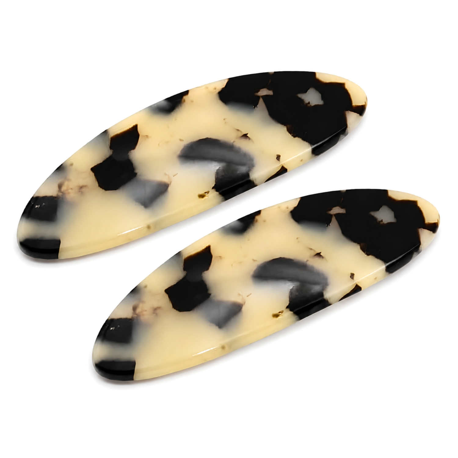 French Amie Oval Mini 2.5" Cellulose Acetate Hair Barrette Clip Women