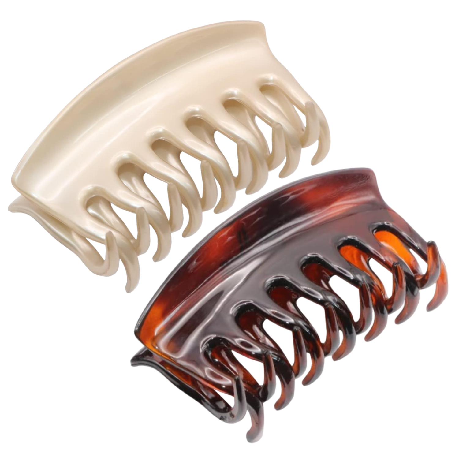 Parcelona French Arch Medium 3 1/4" Cellulose Hair Claw for Women & Girls
