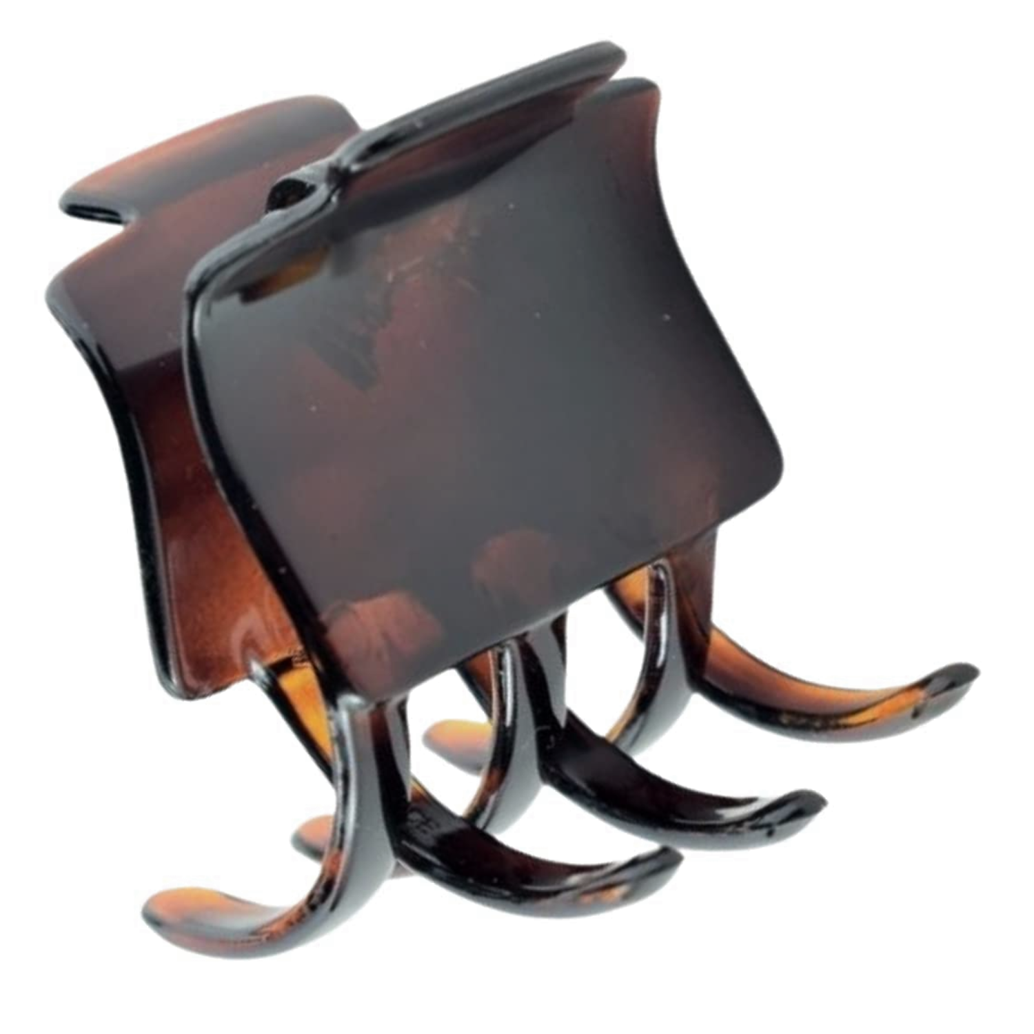 Parcelona French Square Shell Covered Spring Pony Jaw Hair Claw Clip Clamp