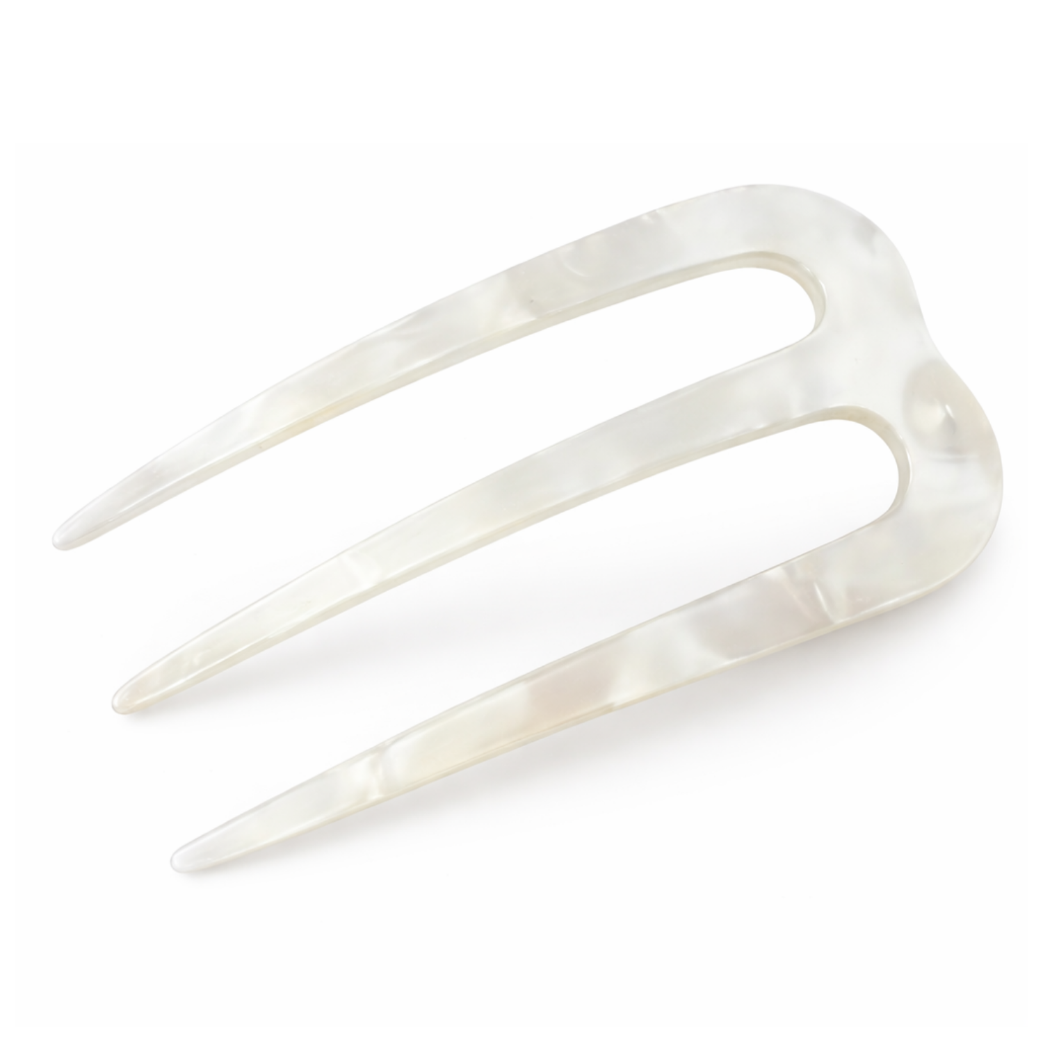 French Amie Tri Prongs 3" Medium Handmade Cellulose Bun Holder Women Hair Pin