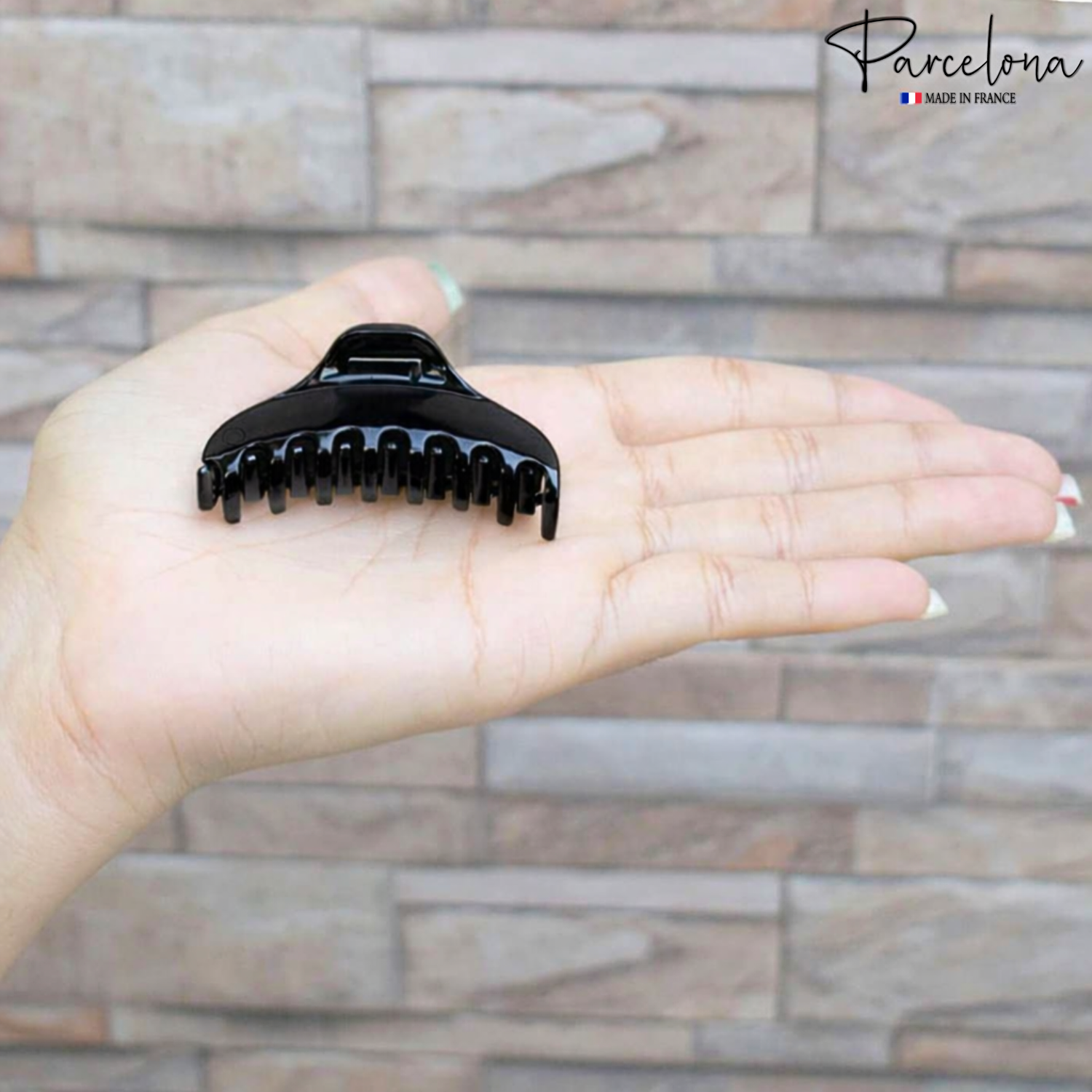 Parcelona France Skinny Boss Hair Claw 2 1/4" Small Jaw Hair Clips for Women