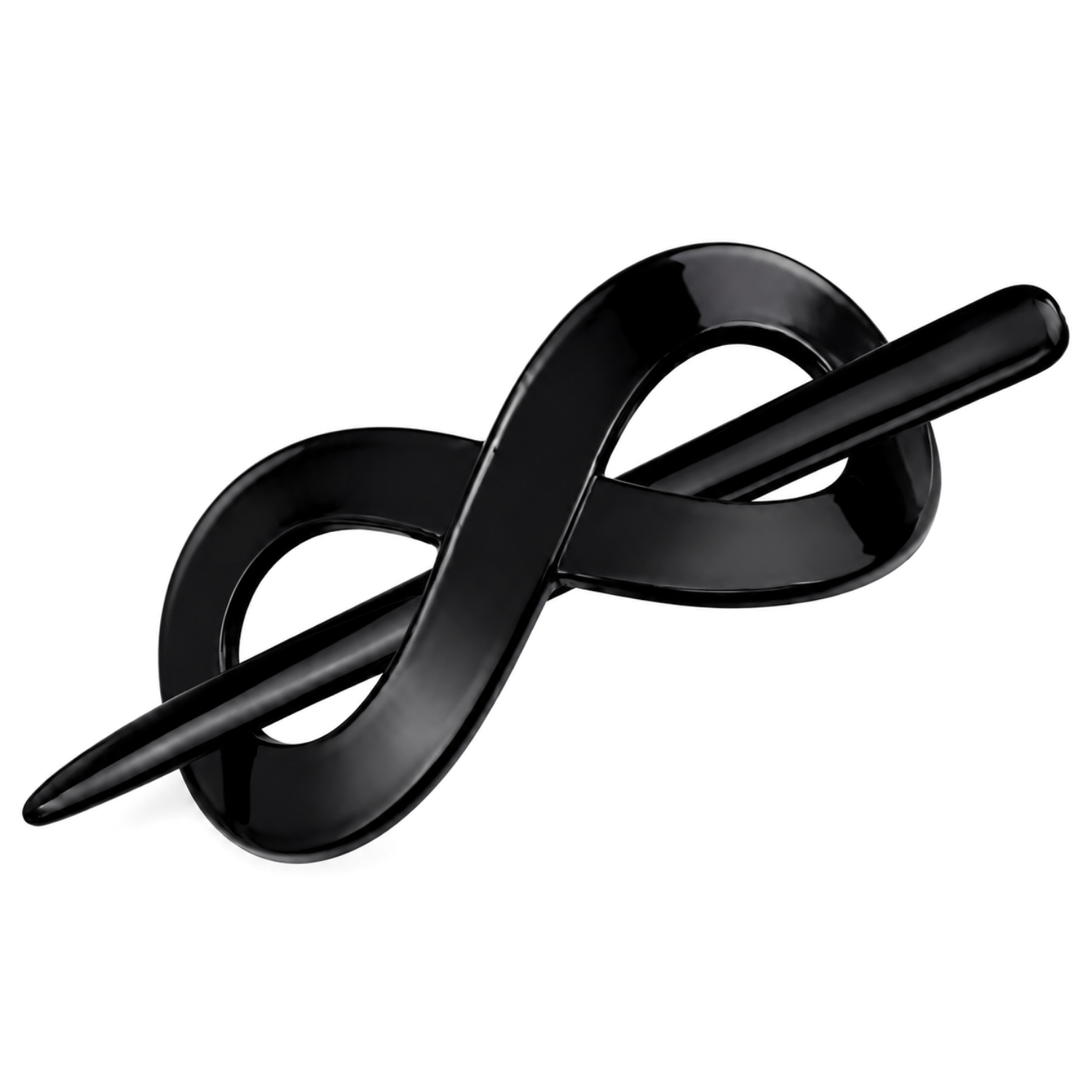 Parcelona French Infinity Medium Cellulose Hair Slider Bun Cover for Women