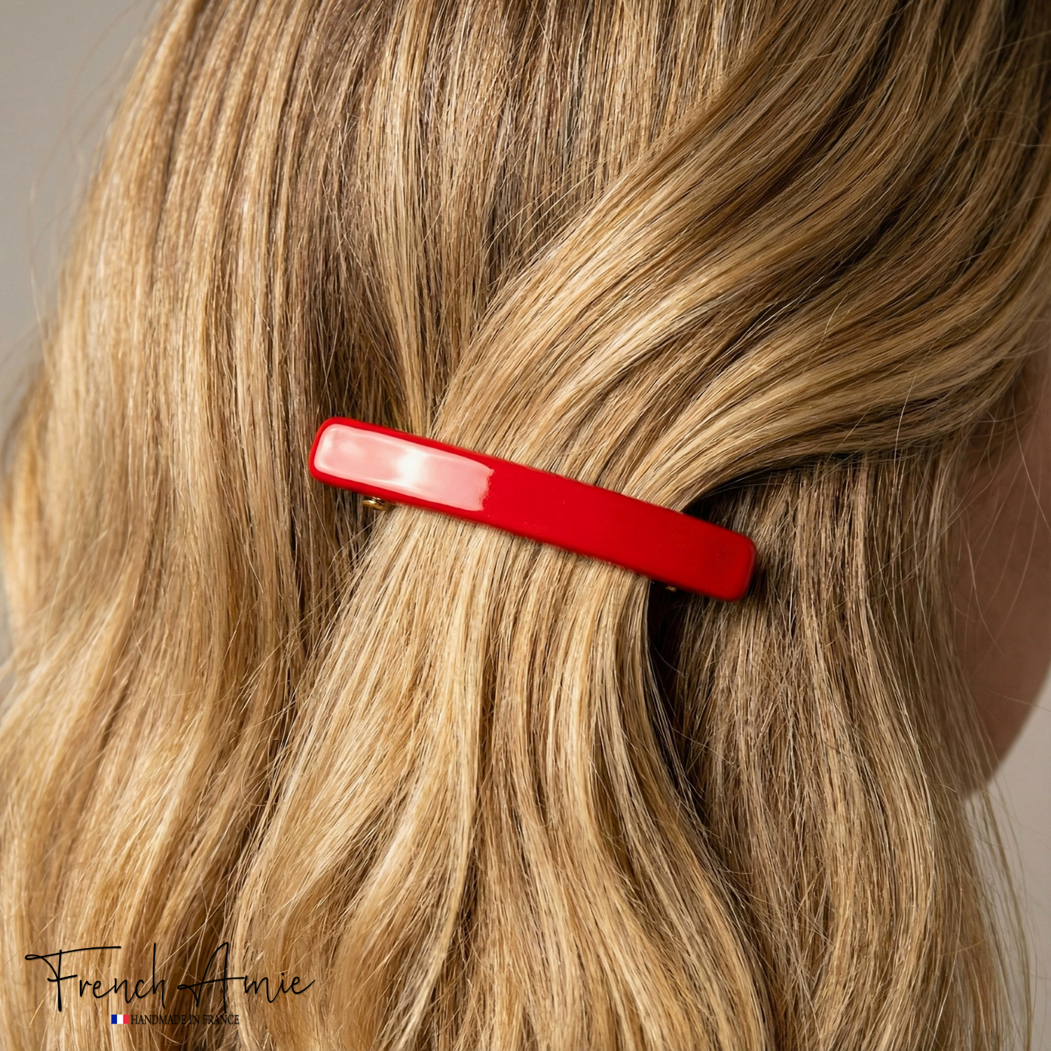 French Amie Small 2 1/4" Cellulose Handmade Hair Barrette for Women and Girls