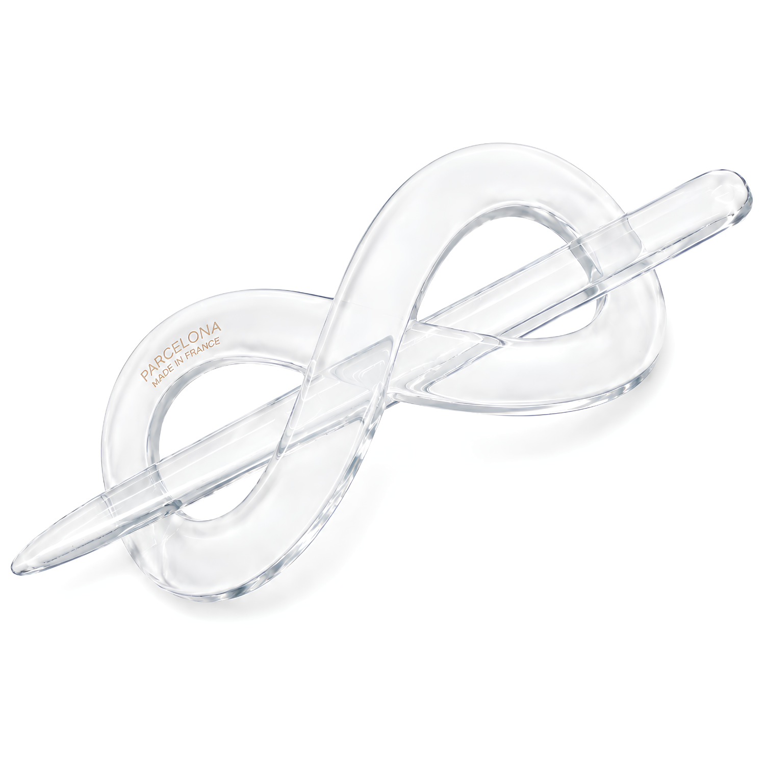 Parcelona French Infinity Medium Cellulose Hair Slider Bun Cover for Women