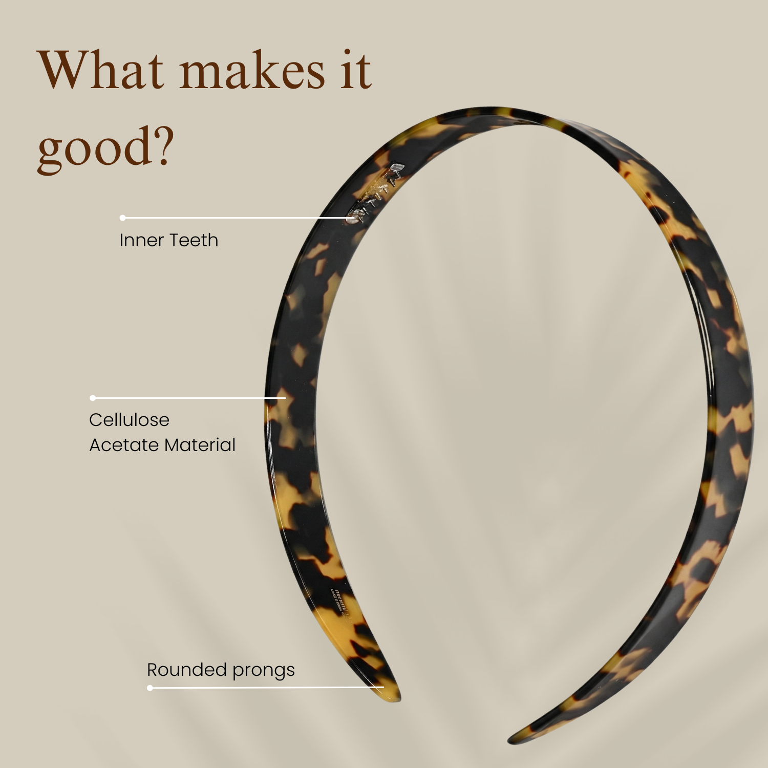 French Amie Wide Headband 1/2" Handmade Celluloid Hair Accessories Women & Girls