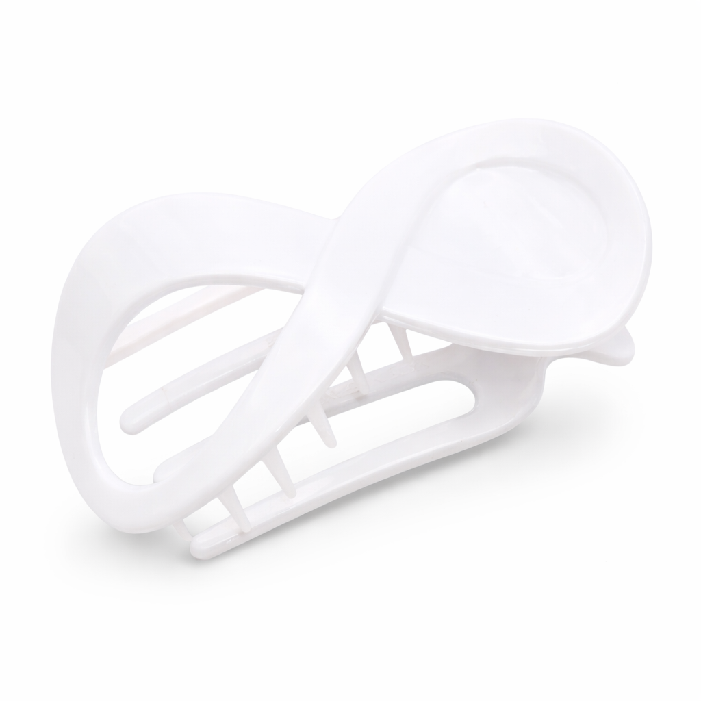 Parcelona French Infinity Loop Medium 3” Cellulose Hair Claw for Women and Girls