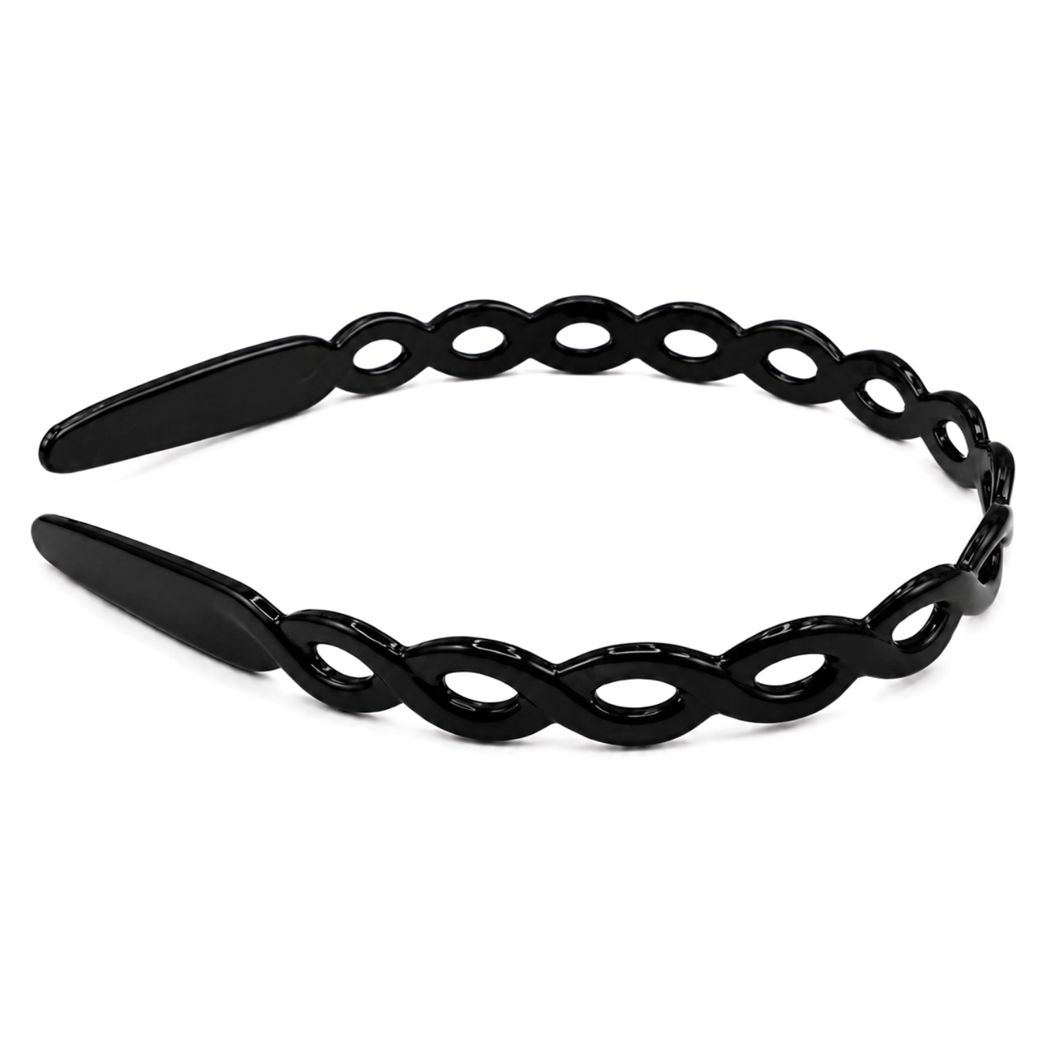 Parcelona Chain Link Hair Band Cellulose Acetate Inner Teeth Women Headband