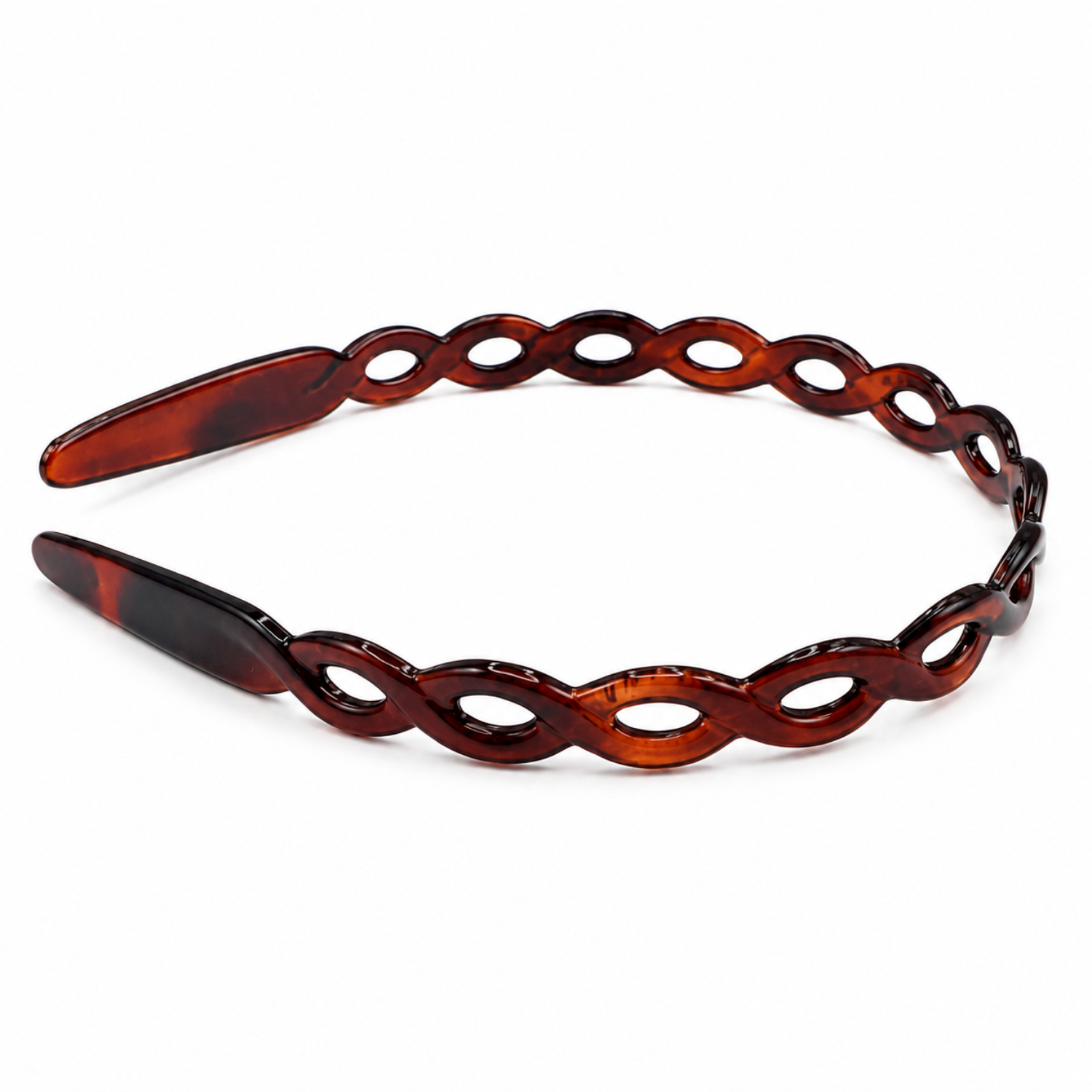 Parcelona Chain Link Hair Band Cellulose Acetate Inner Teeth Women Headband
