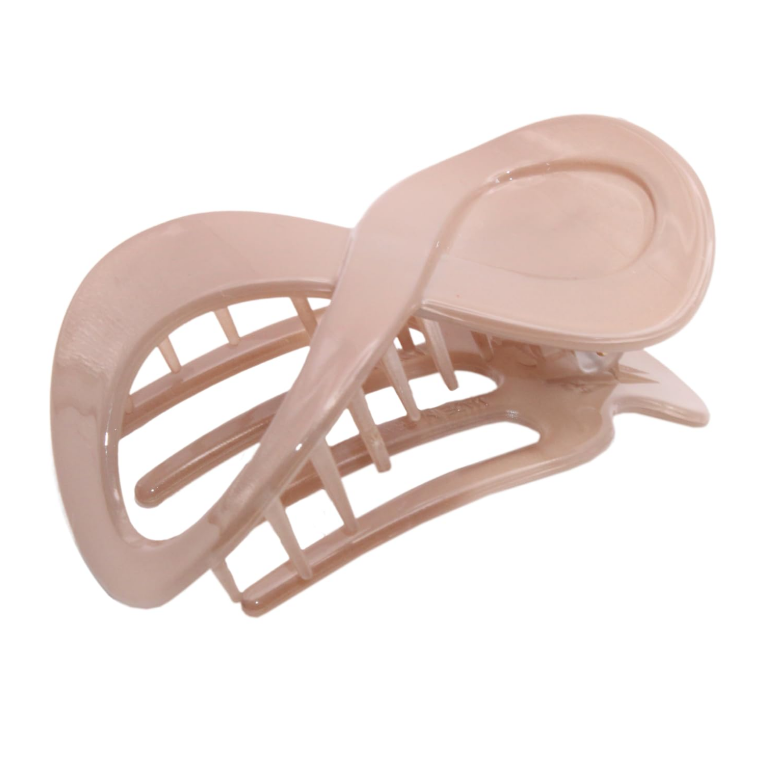Parcelona French Infinity Loop Medium 3” Cellulose Hair Claw for Women and Girls