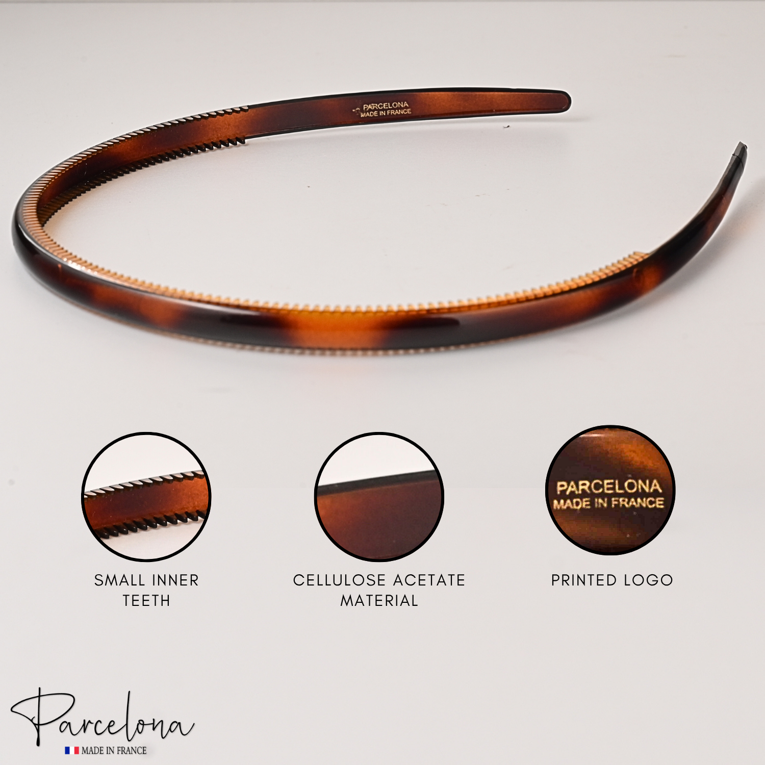 Parcelona French Nue Yoga Headband Inner Grip Teeth Hairband for Women & Men Unisex
