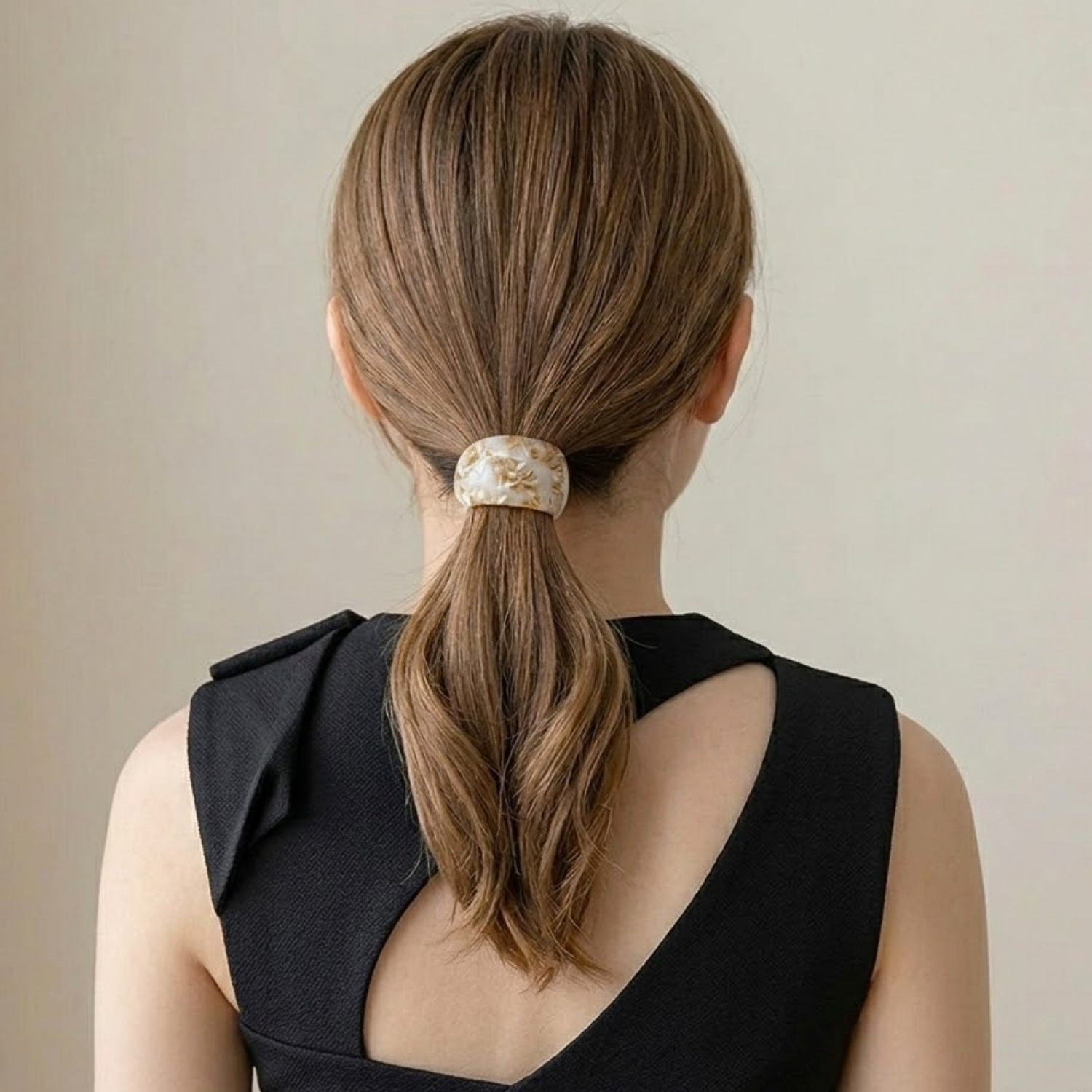 Moeni Curved Cuff Ponytail Holder Elastic Hair Tie Wrap Hair Accessories 3 Pcs