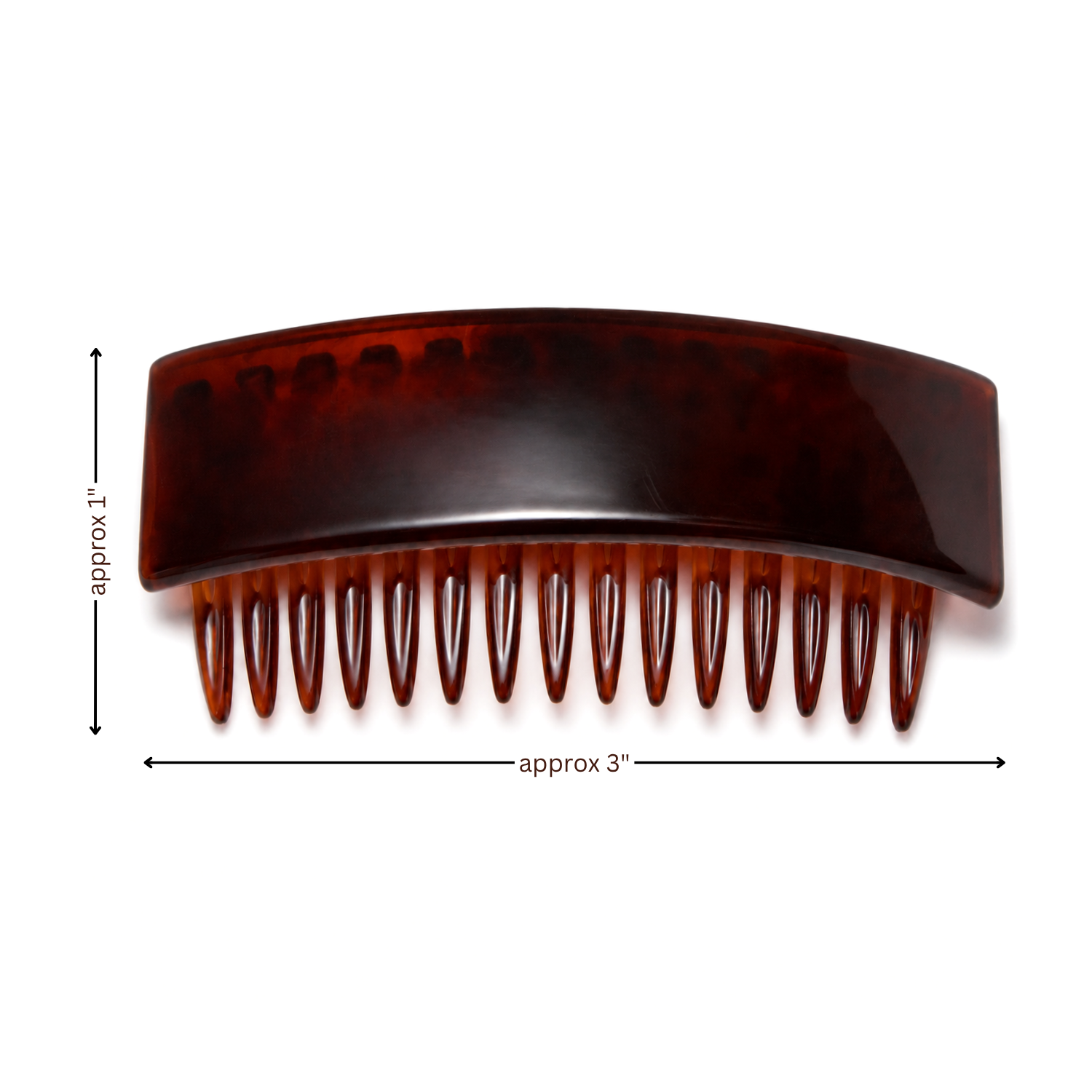 Parcelona French Crescent Tortoise Shell Cellulose Acetate Side Comb Set of 2