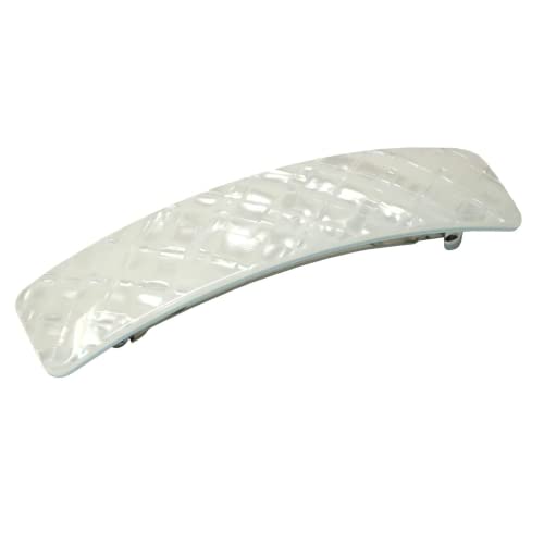 French Amie Long Rectangle Handmade Large Hair Barrette Clip for Women N Girls