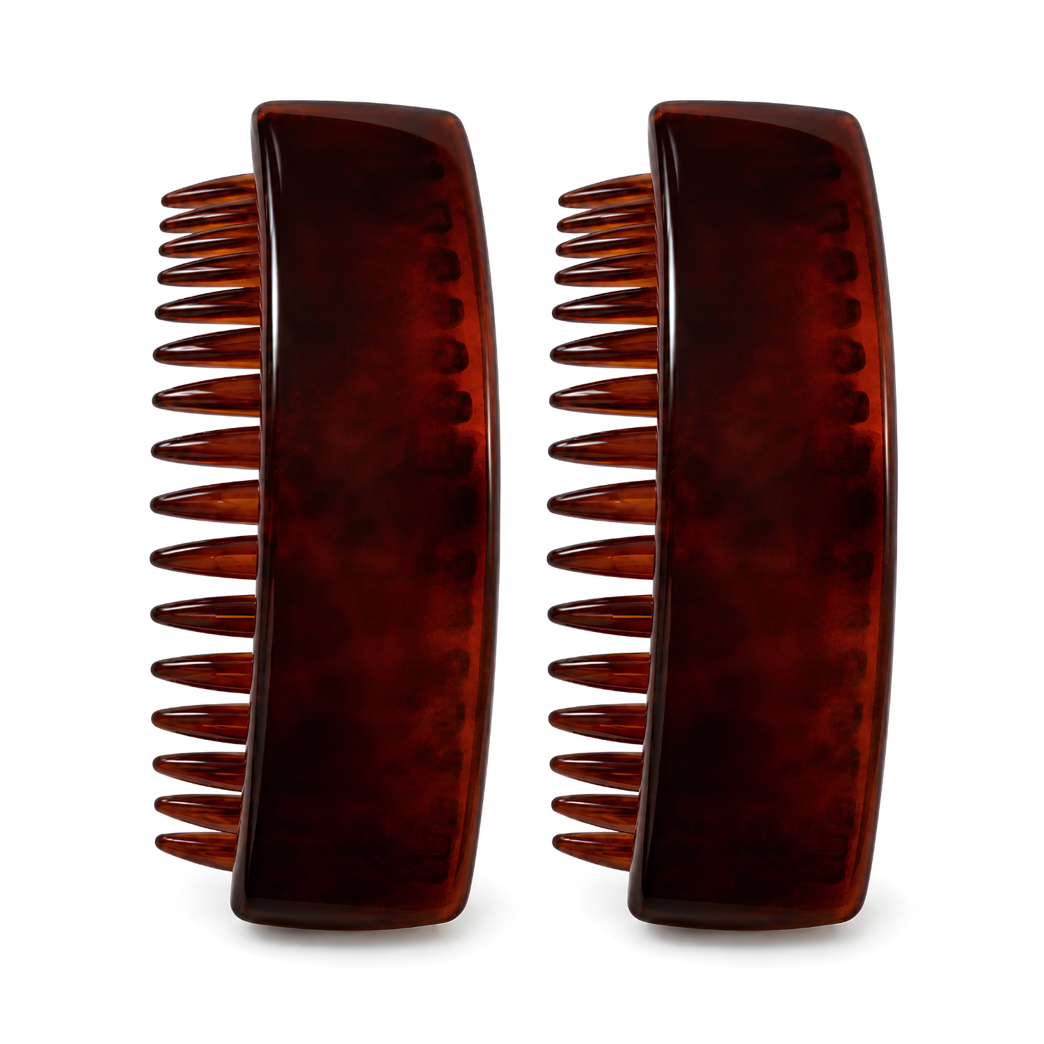 Parcelona French Crescent Tortoise Shell Cellulose Acetate Side Comb Set of 2
