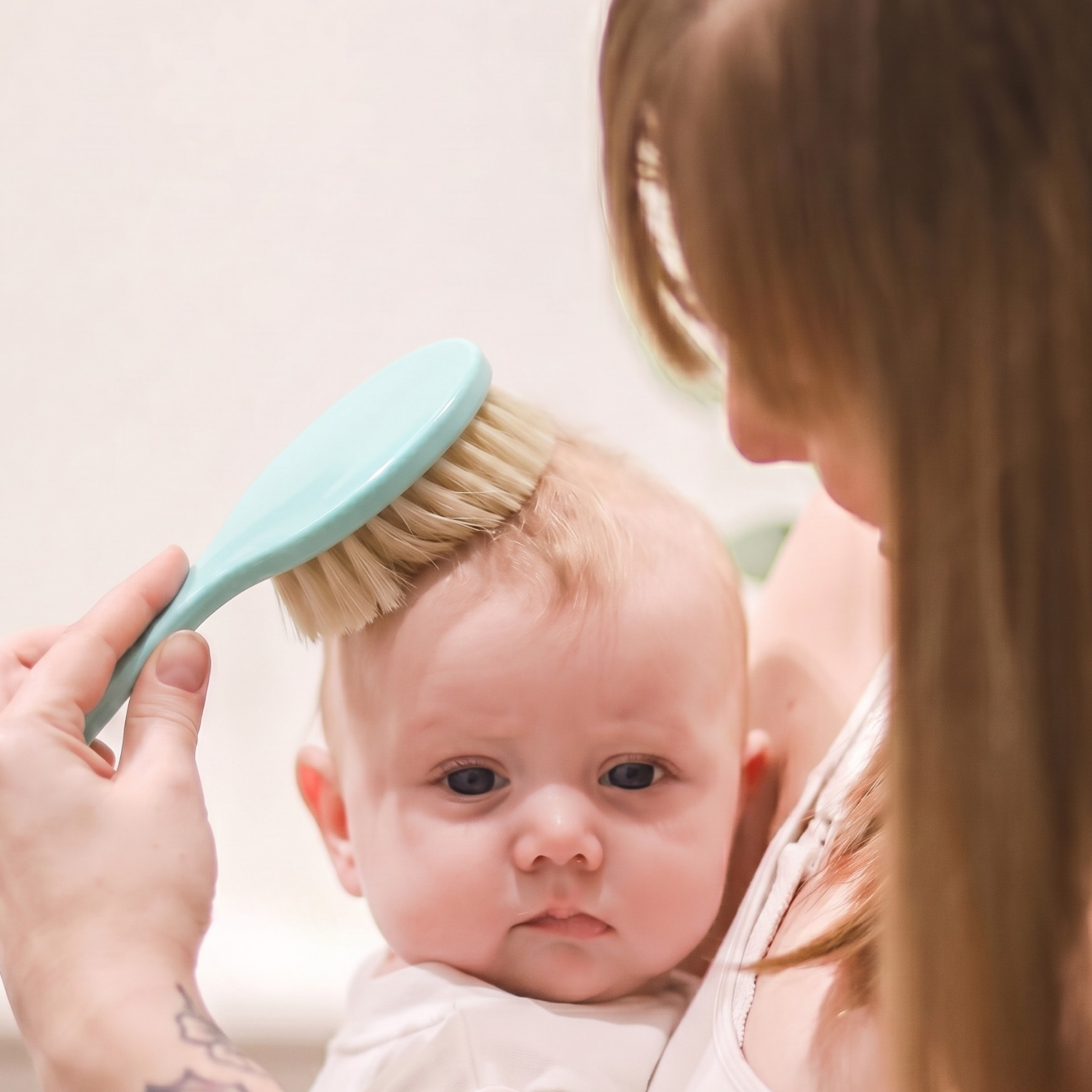 Parcelona French Grooming Combo 6” Cellulose Baby Brush and Comb for Toddlers