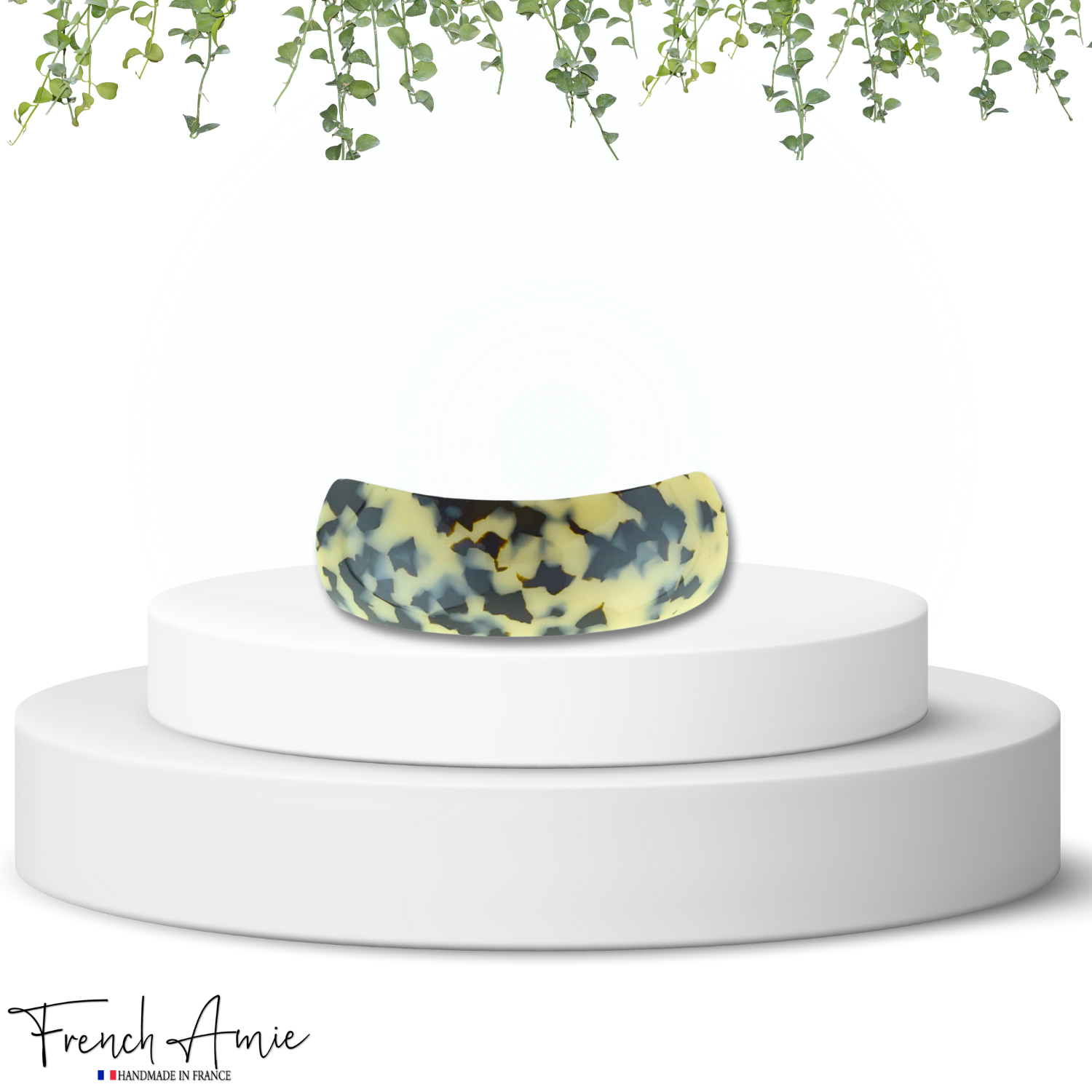 French Amie Broad Curved Arch Large 3.5" Extra Wide Volume Hair Clip Barrette