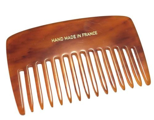 French Amie Pocket Comb Small Cellulose Handmade Wide Tooth Non Static Hair Comb