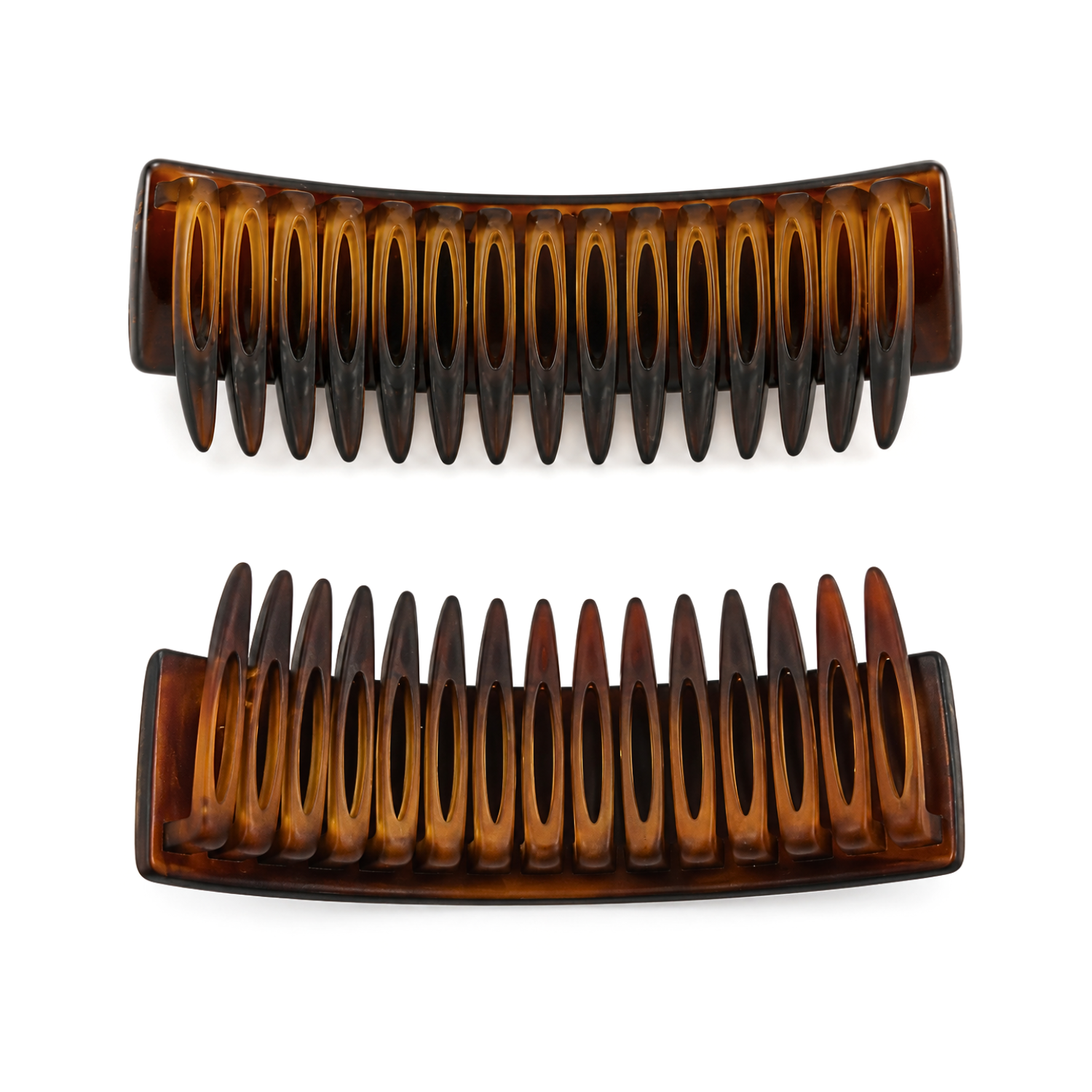 Parcelona French Crescent Tortoise Shell Cellulose Acetate Side Comb Set of 2