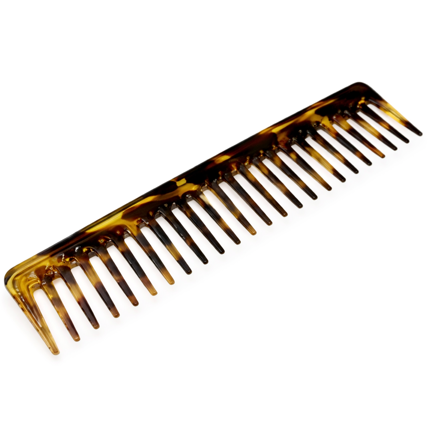 Parcelona French Wide Tooth Rake Giraffe Large Cellulose Hair Detangling Comb