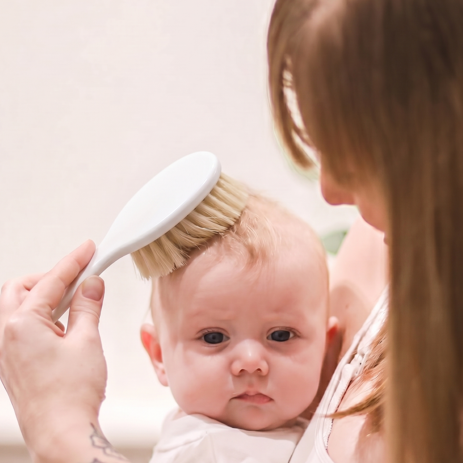 Parcelona French Grooming Combo 6” Cellulose Baby Brush and Comb for Toddlers