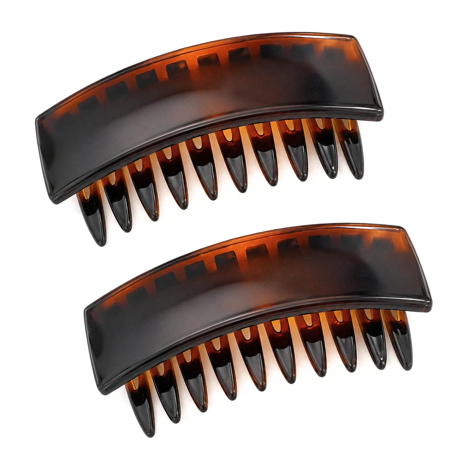Parcelona French Arch Tortoise Shell Cellulose Acetate Side Comb Set of 2