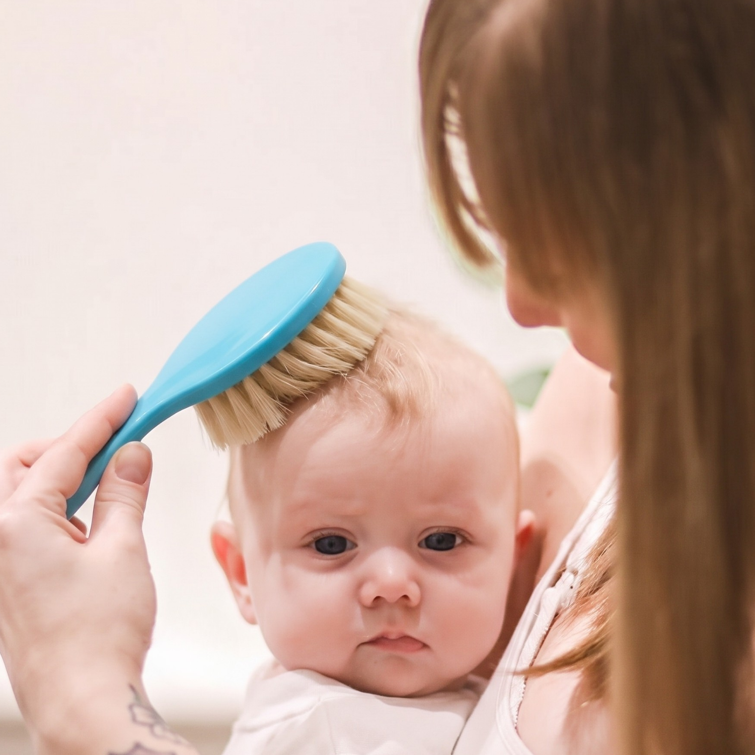 Parcelona French Grooming Combo 6” Cellulose Baby Brush and Comb for Toddlers