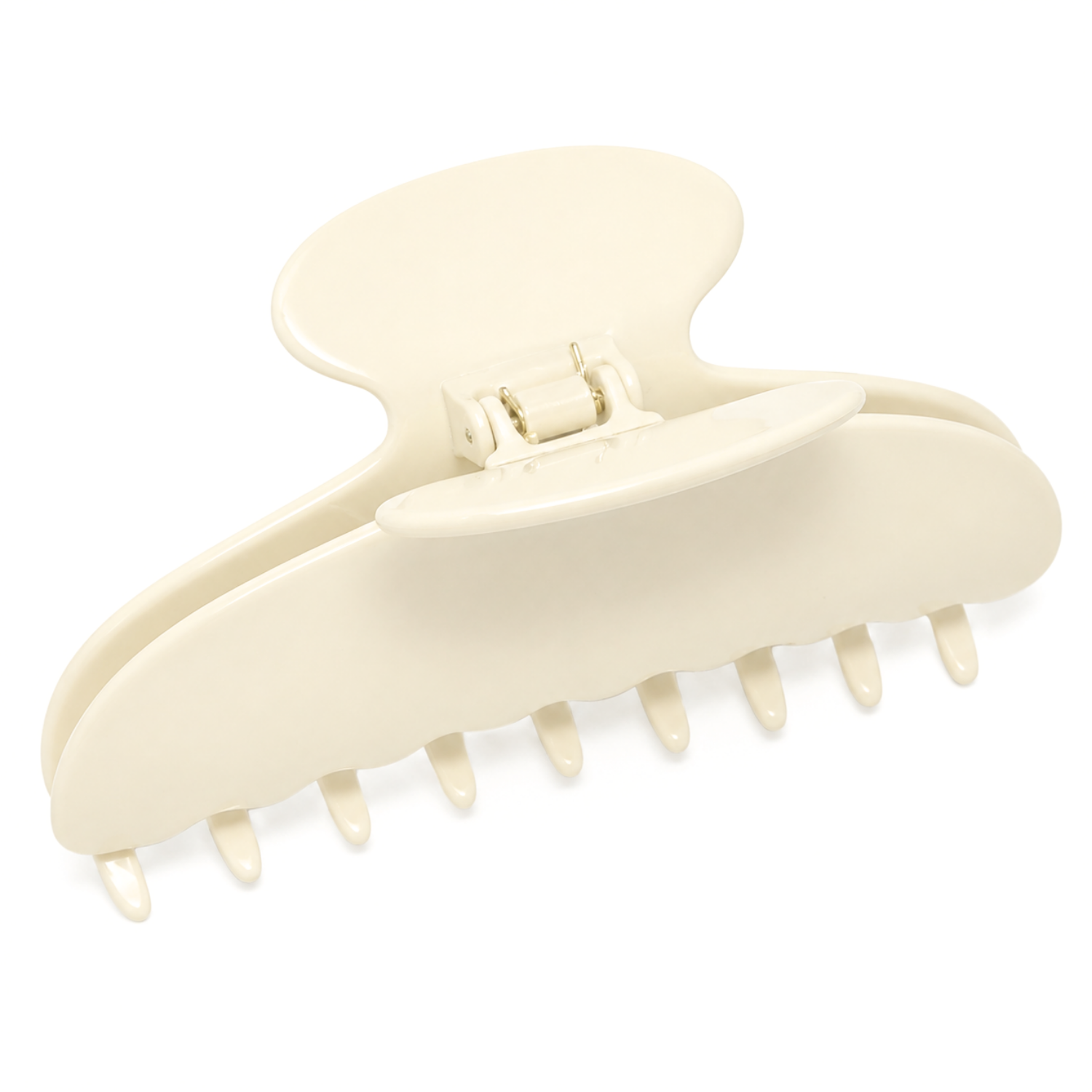 French Amie Thin Oval Large 4 1/4” Handmade Cellulose Acetate Jaw Hair Claw Women