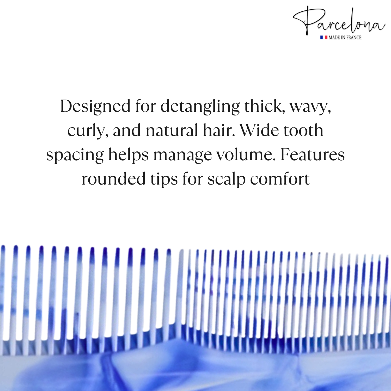 Parcelona French Small 5.25" Pocket Hair Comb for Women, Men for Daily Grooming