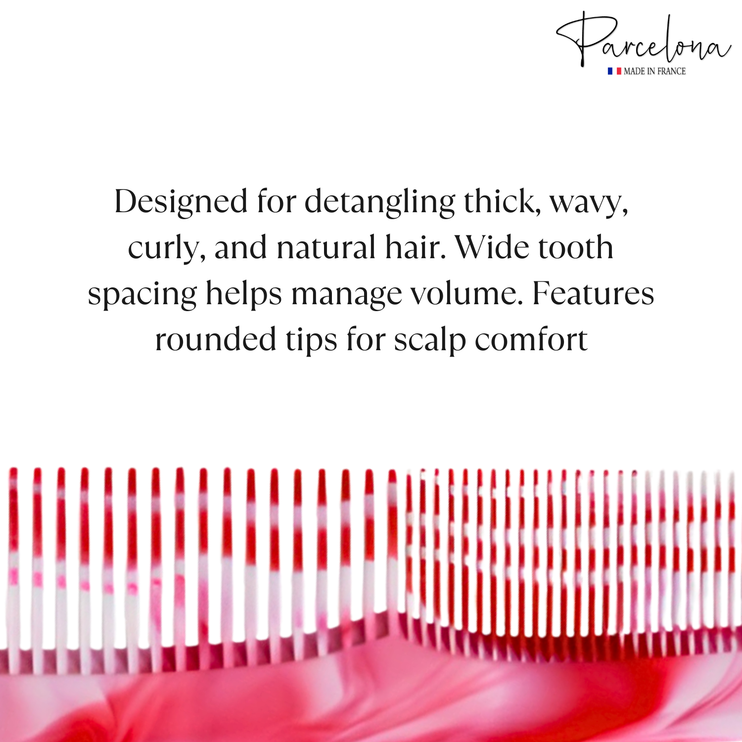 Parcelona French Small 5.25" Pocket Hair Comb for Women, Men for Daily Grooming
