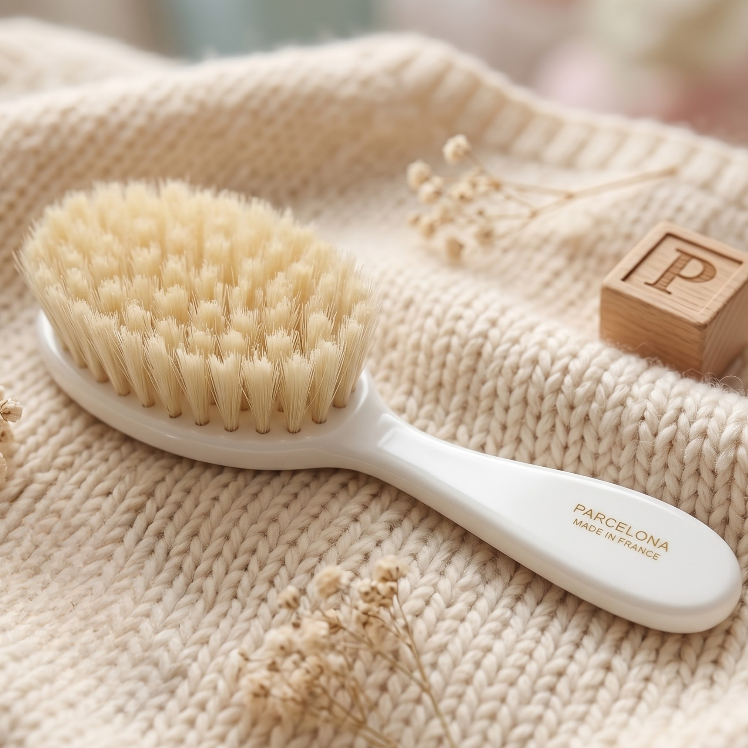 Parcelona French Grooming Combo 6” Cellulose Baby Brush and Comb for Toddlers