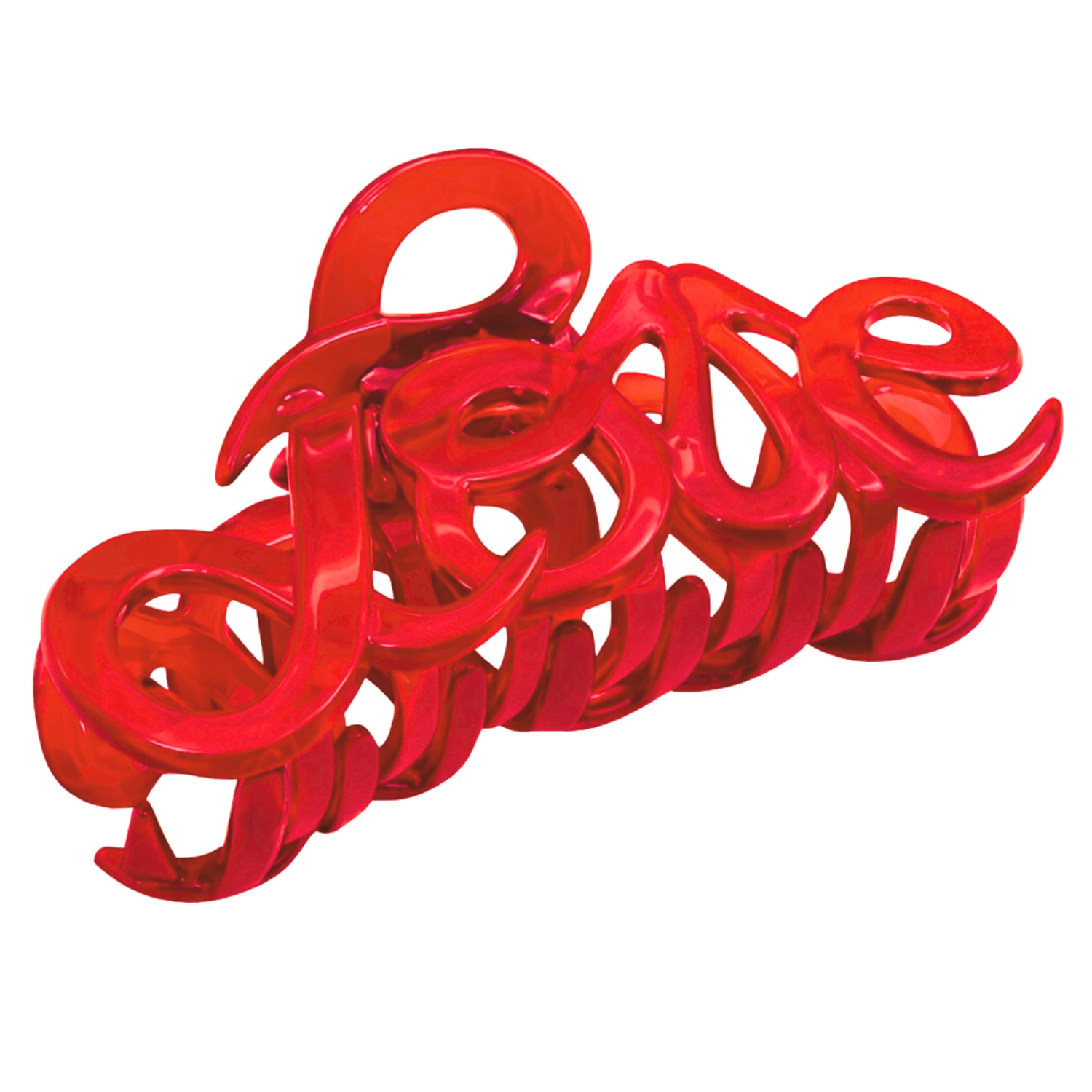 Parcelona French Love Medium 3" Cellulose Acetate Hair Claw Clip for Women