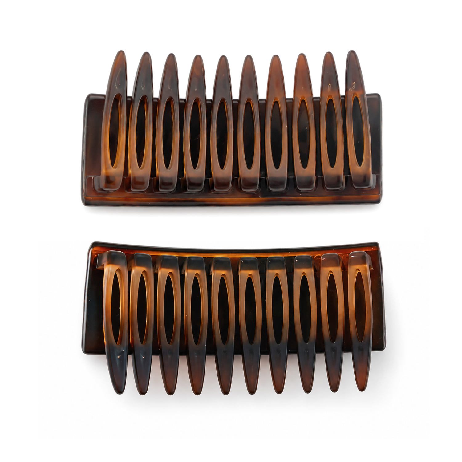 Parcelona French Arch Tortoise Shell Cellulose Acetate Side Comb Set of 2