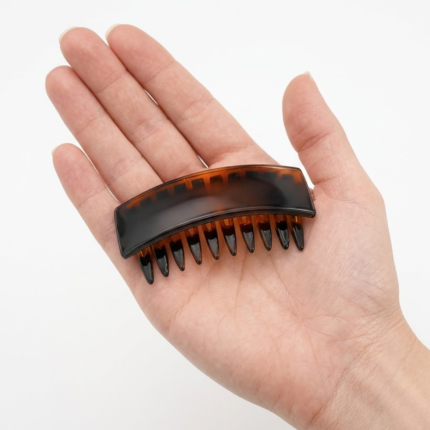 Parcelona French Arch Tortoise Shell Cellulose Acetate Side Comb Set of 2