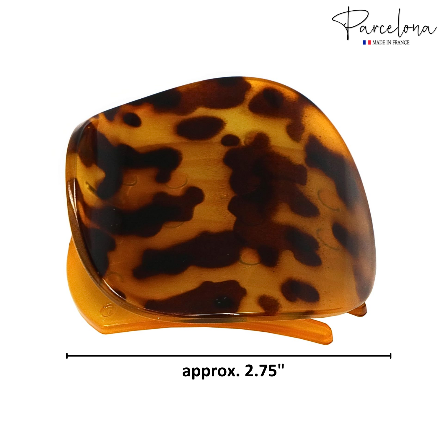 Parcelona French Onde Small 2 3/4" Cellulose Side Slide in Hair Claw for Women